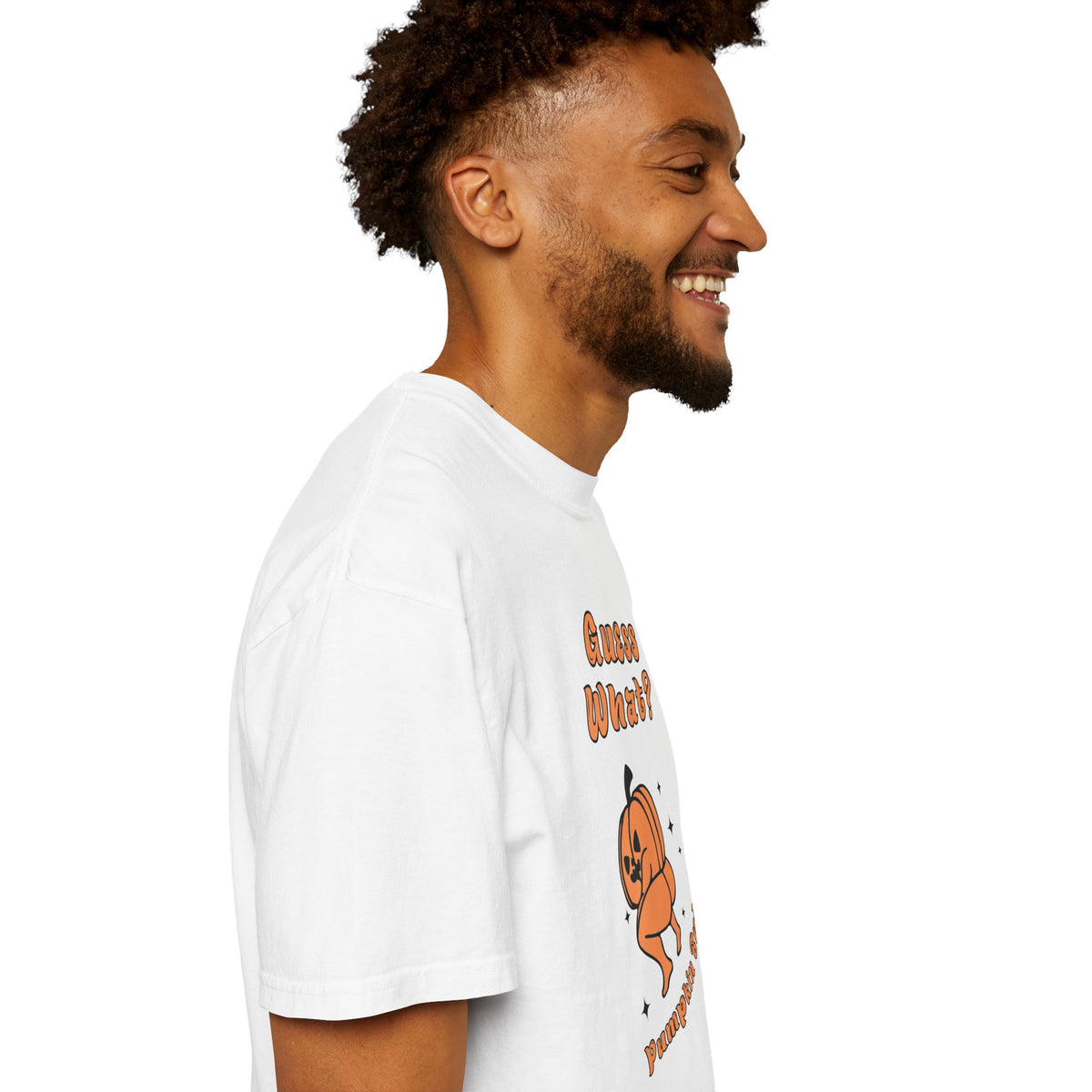 Halloween Pumpkin Shirt - "Guesss What? Pumpkin Butt" Cute Retro Graphic Tee