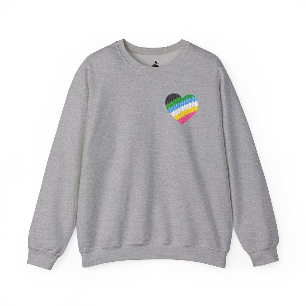Disability Pride Sweatshirt | Heart Graphic Crewneck