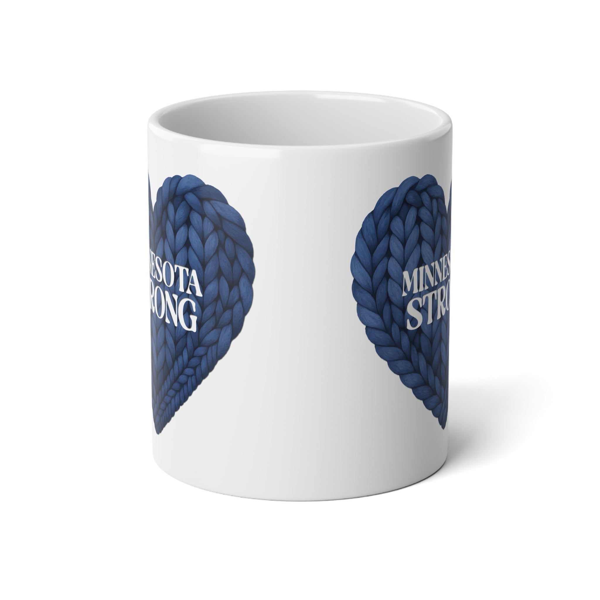 Minnesota Strong heart knit design Mug | 20oz jumbo coffee mug