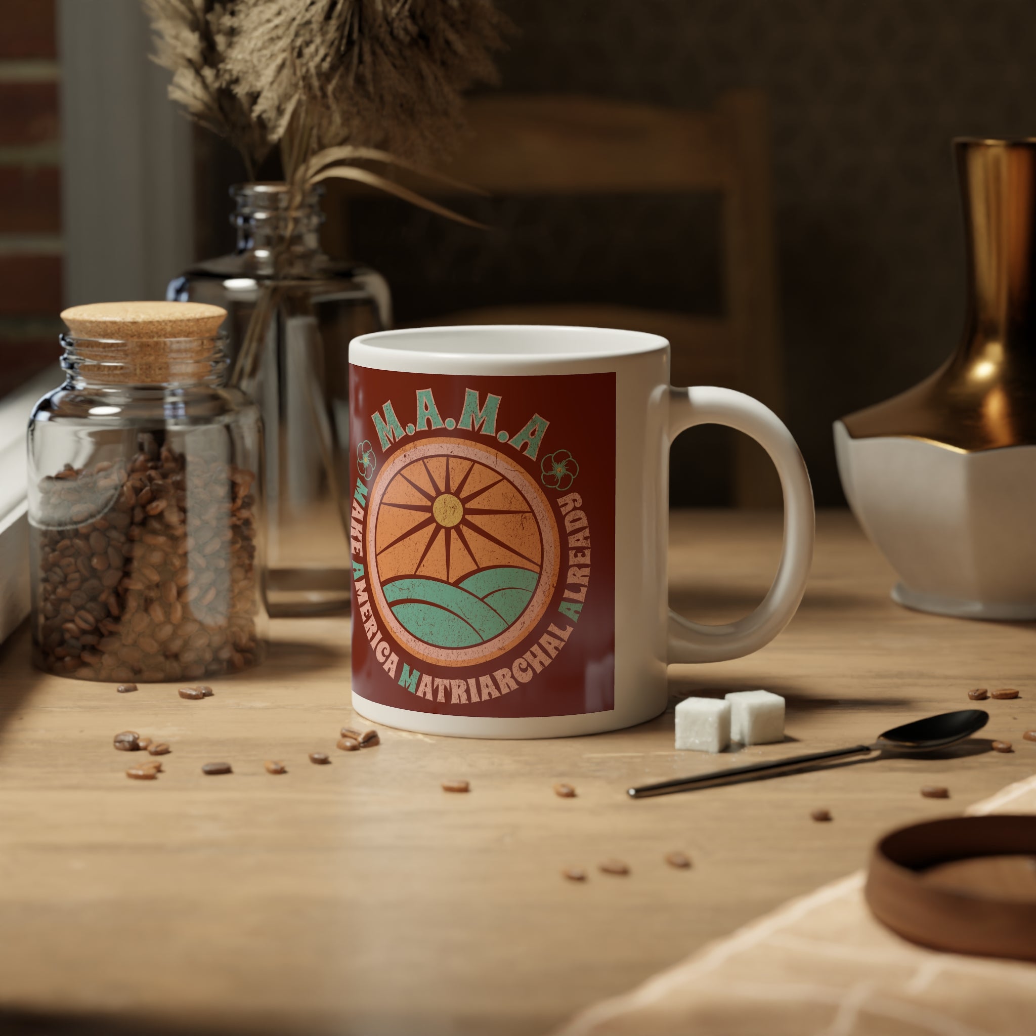 Earth M.A.M.A "Make America Matriarchal Already" Jumbo 20 oz mug | Feminist Woman Power Gift