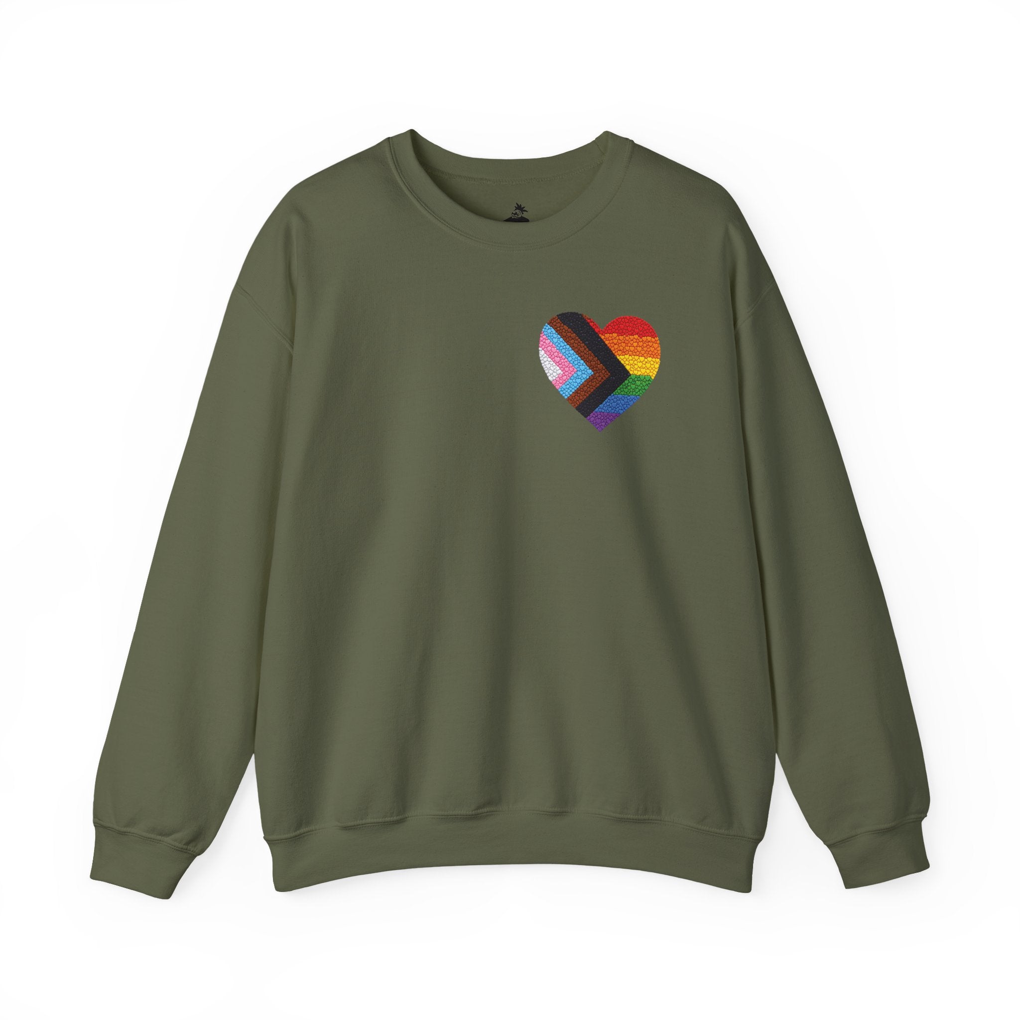 Rainbow Heart Pride Sweatshirt | Heart Graphic Crewneck