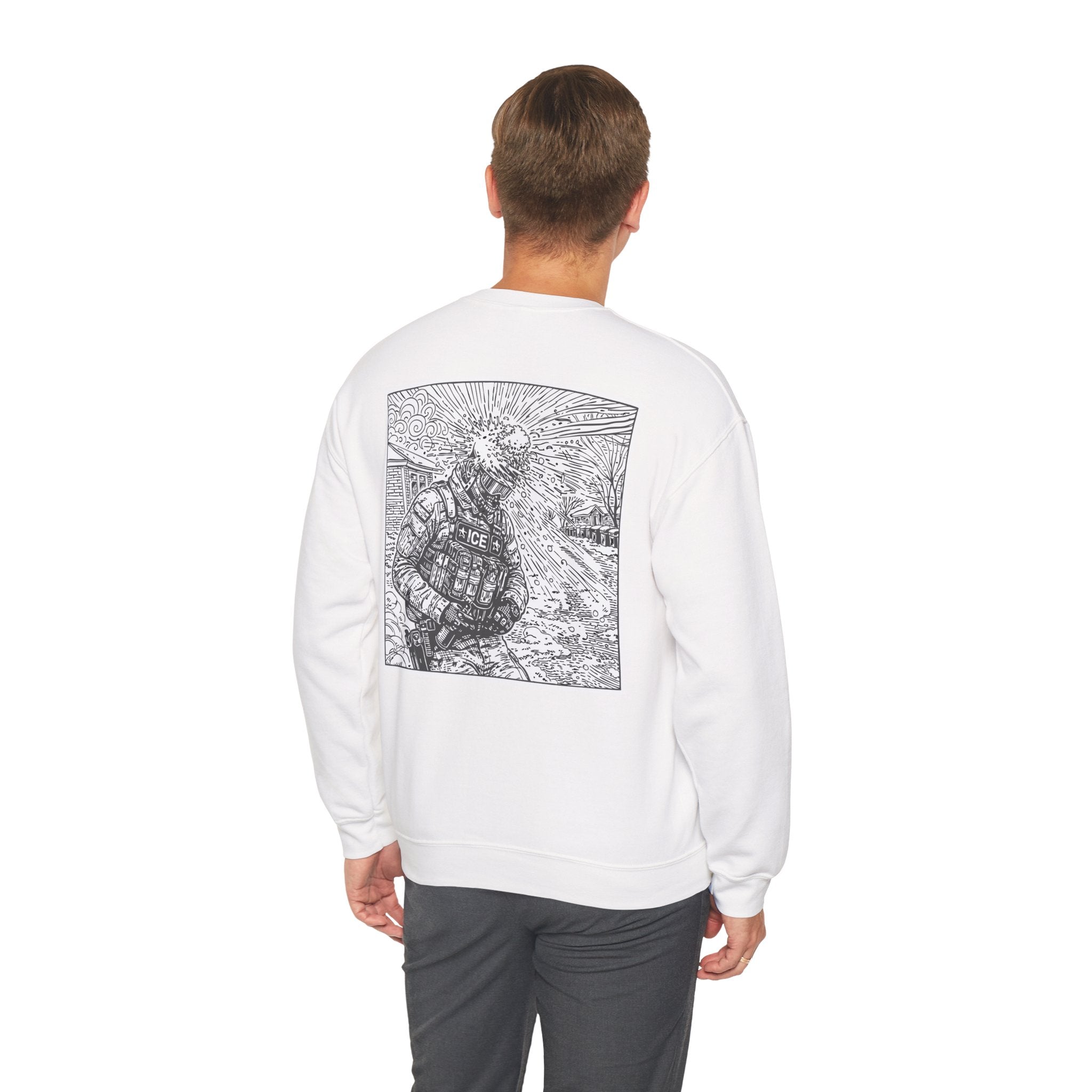 Resisting Ice One Snowball At A Time | Detailed Back Illustration Nailed With A Snowa