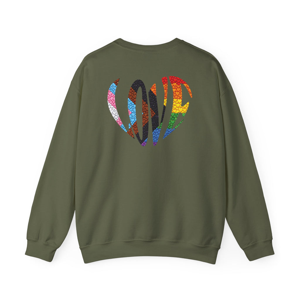 Rainbow Heart Pride Sweatshirt | Heart Graphic Crewneck