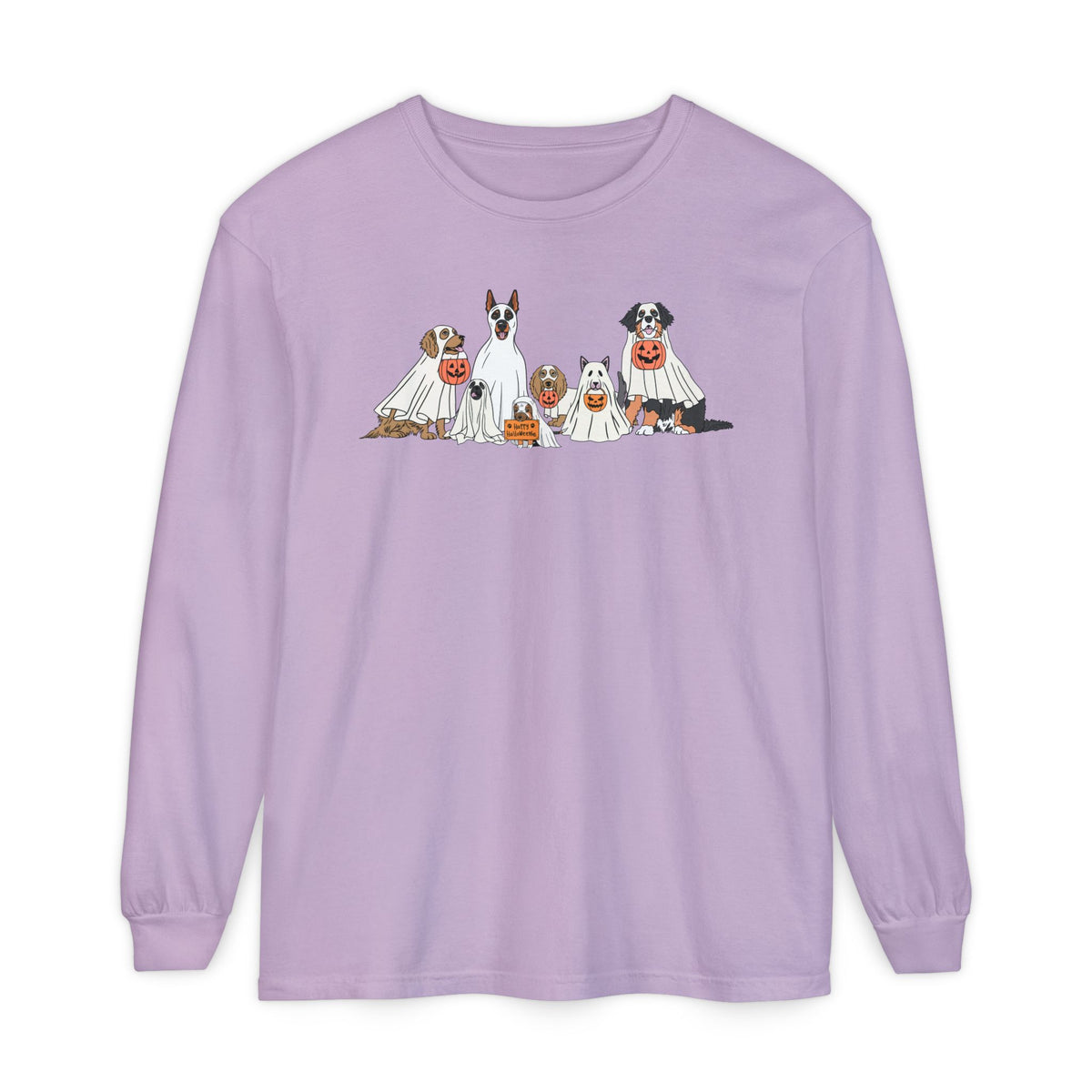 Halloween Ghost Dogs Long Sleeve Tshirt | Fun Holiday original design Long Sleeve