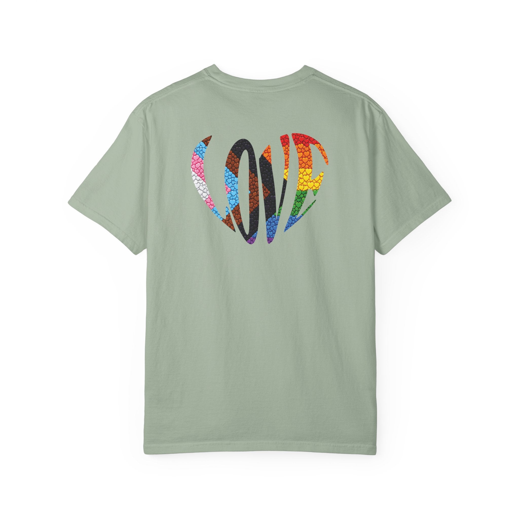Pride Heart T-Shirt | Rainbow Striped Love Heart Tee