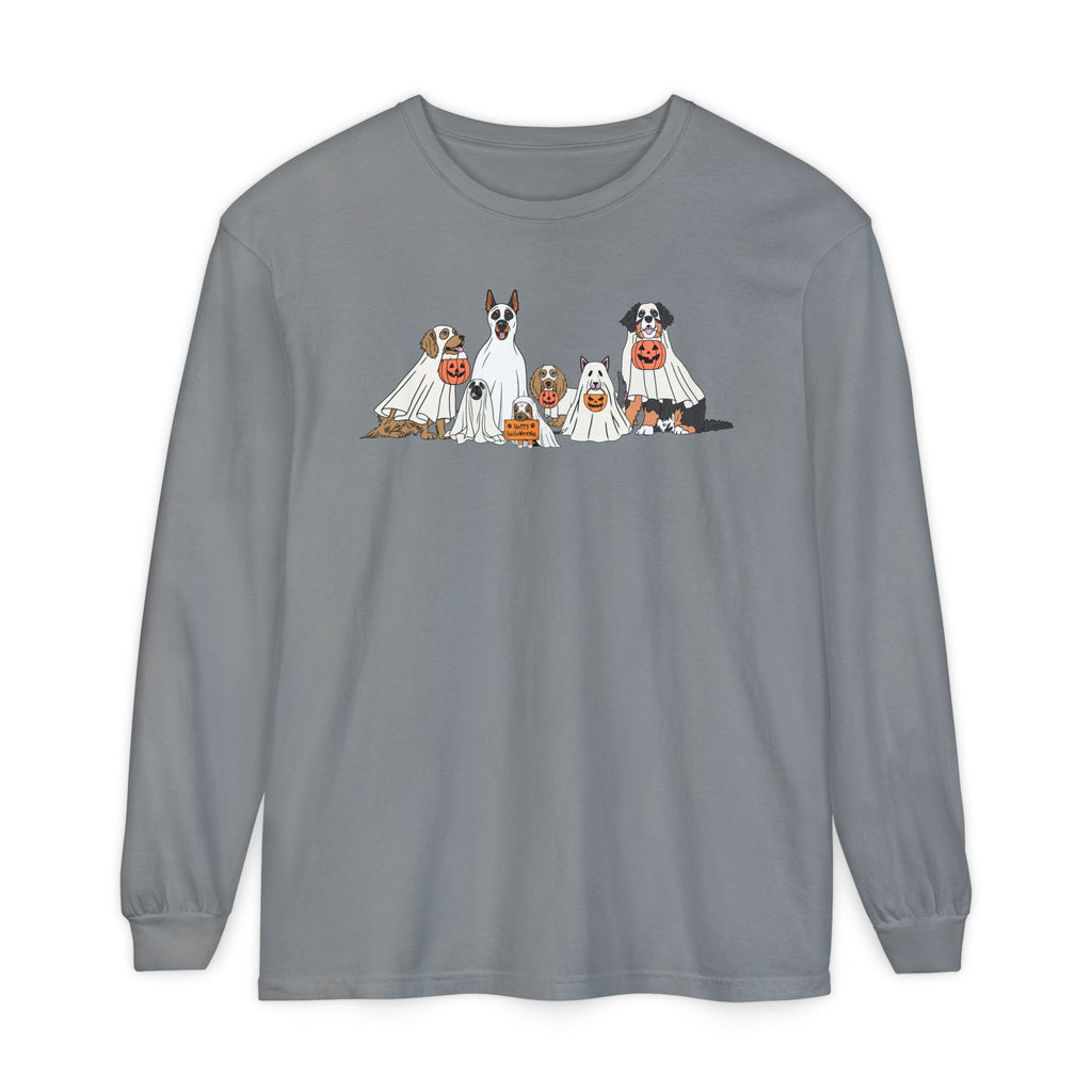 Halloween Ghost Dogs Long Sleeve Tshirt | Fun Holiday original design Long Sleeve