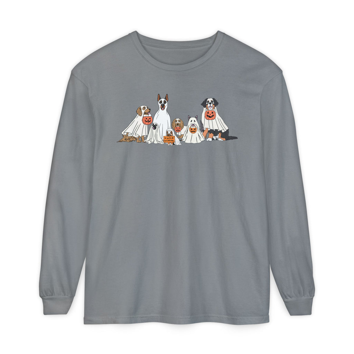 Halloween Ghost Dogs Long Sleeve Tshirt | Fun Holiday original design Long Sleeve