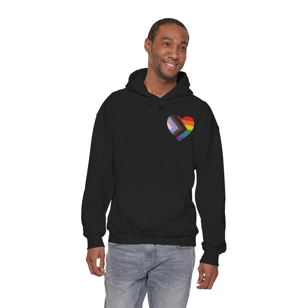 LGBTQIA Pride Heart Hoodie | Rainbow Pride Flag Heart Pullover