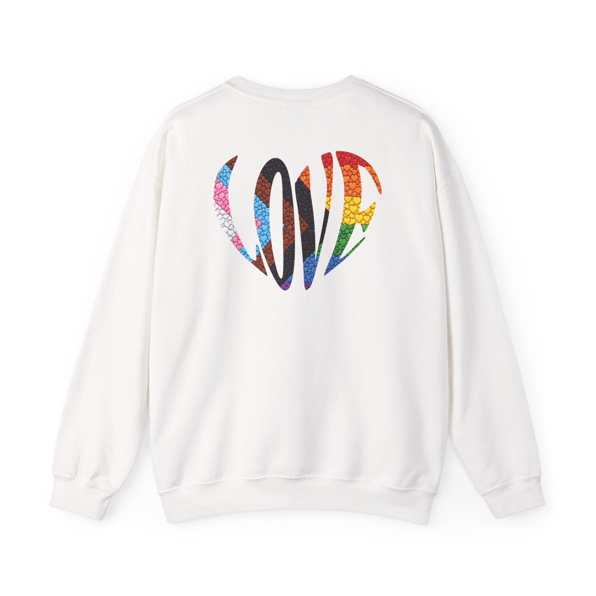 Rainbow Heart Pride Sweatshirt | Heart Graphic Crewneck