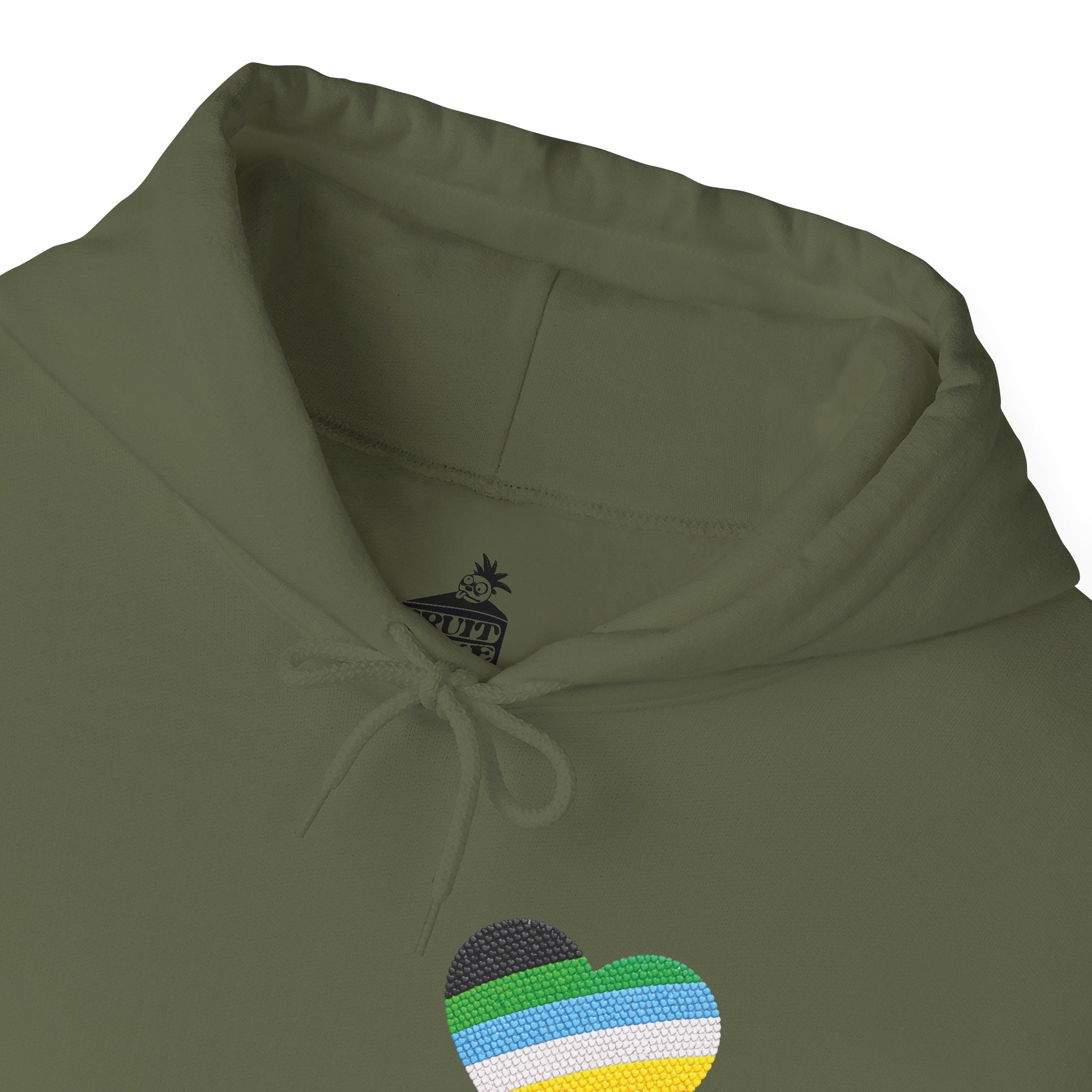 Disability Pride Heart Hoodie | Rainbow Striped Heart Pullover