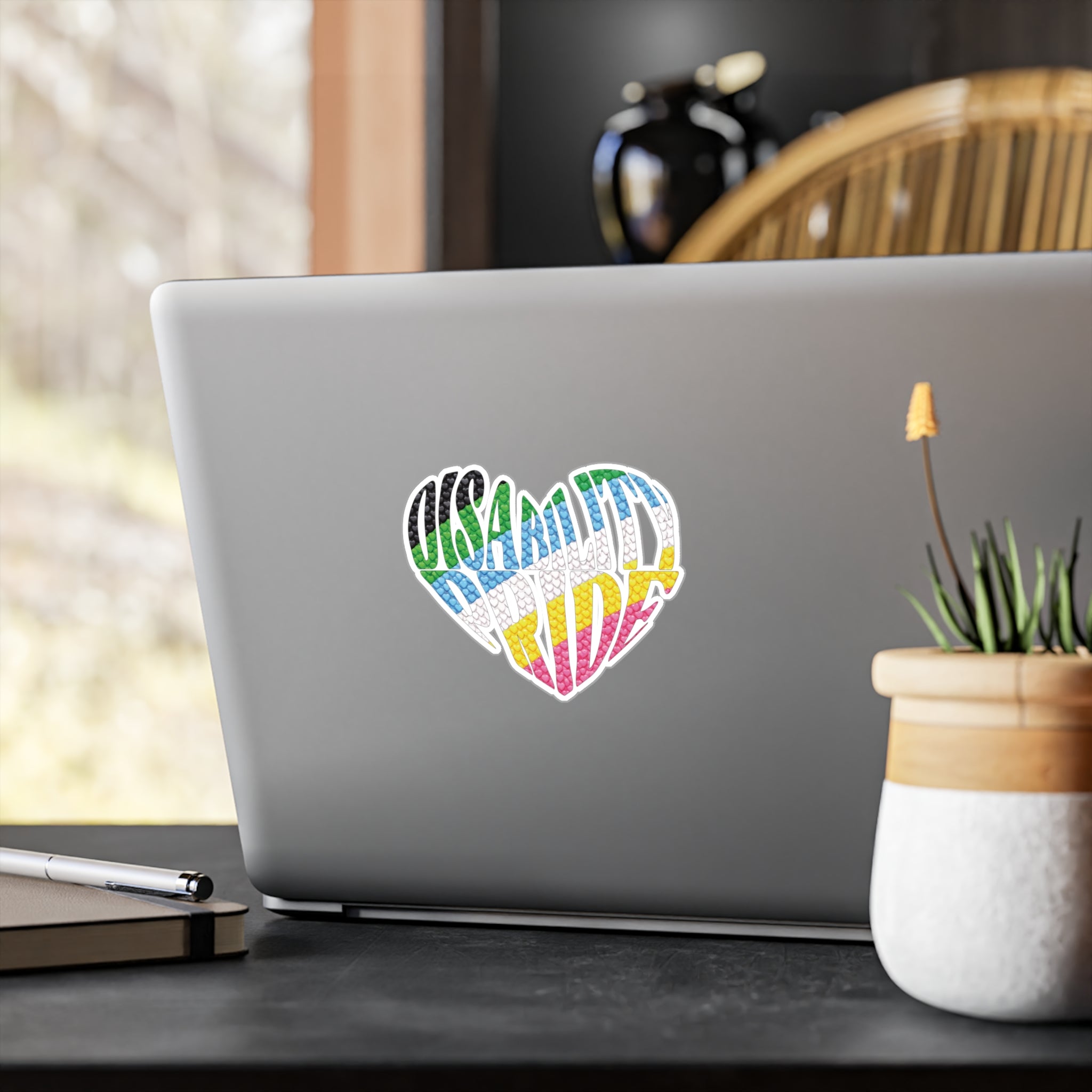 Disability Pride Heart Sticker | Kiss-Cut Vinyl Decal