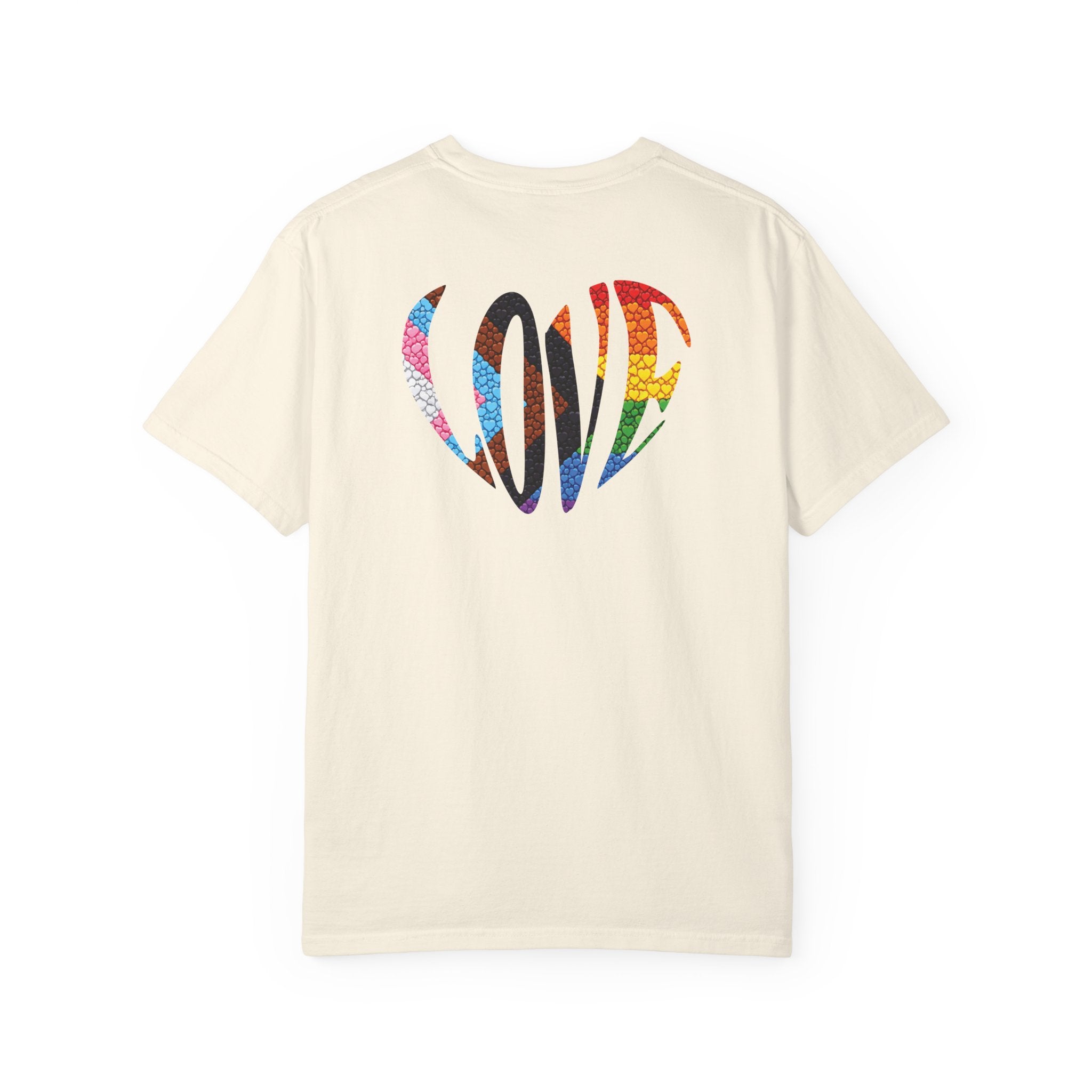 Pride Heart T-Shirt | Rainbow Striped Love Heart Tee