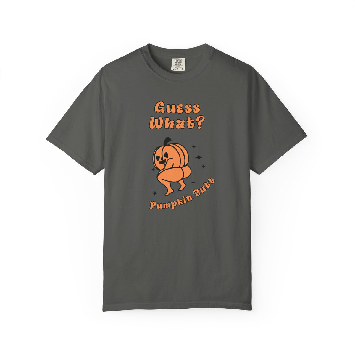 Halloween Pumpkin Shirt - "Guesss What? Pumpkin Butt" Cute Retro Graphic Tee
