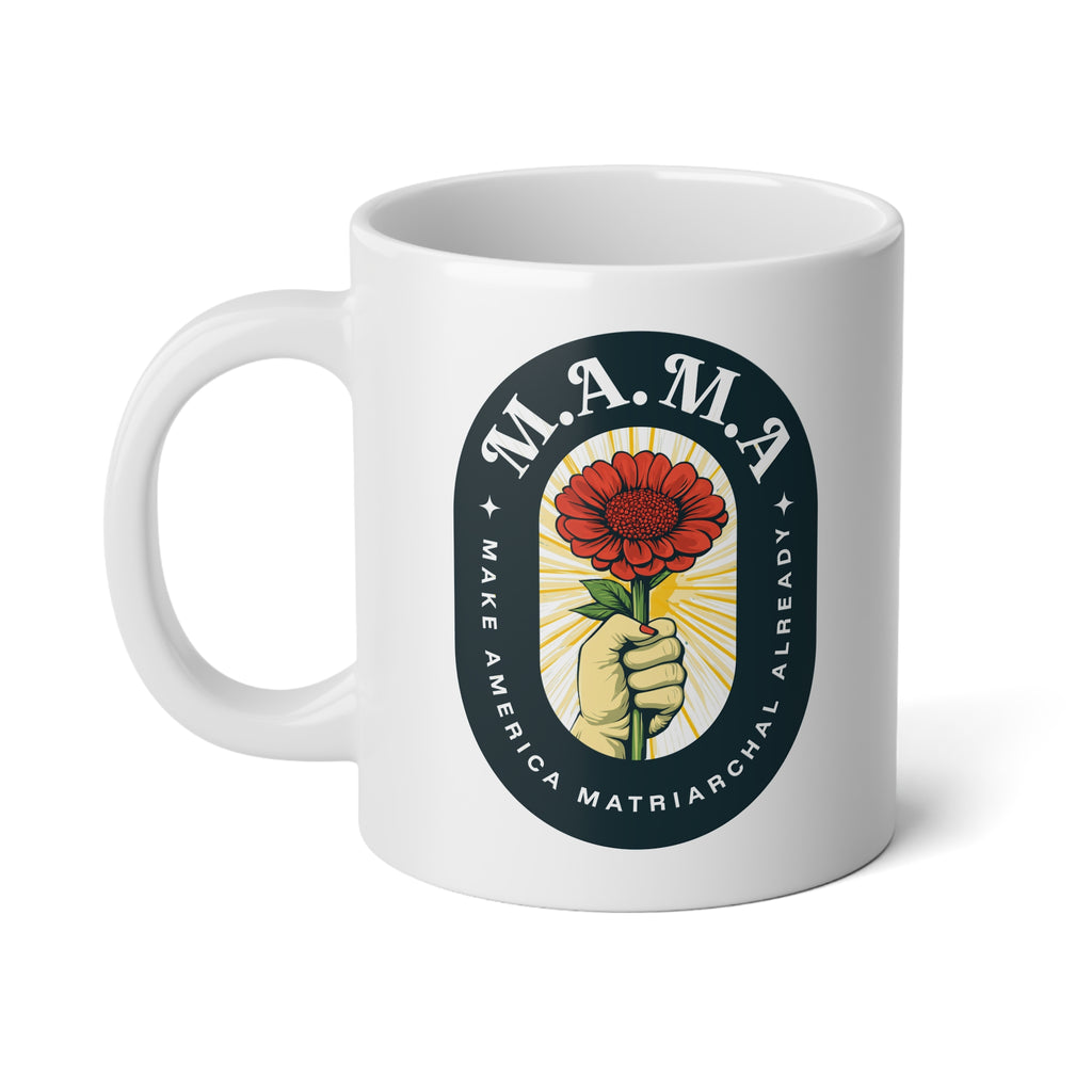 20oz Jumbo Mug — Retro Milk & Cookies Vintage Badge Coffee Cup