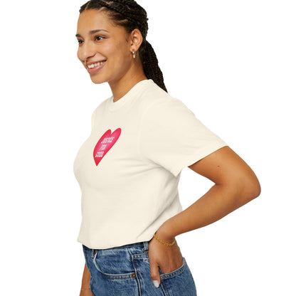 Justice For Good heart graphic T-shirt | Activist Shirt