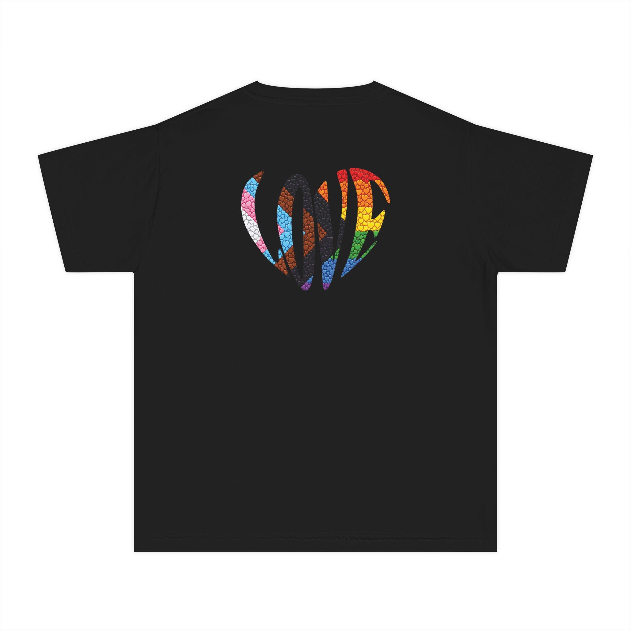 Love Heart Youth Tee | Pride Colors Heart Graphic