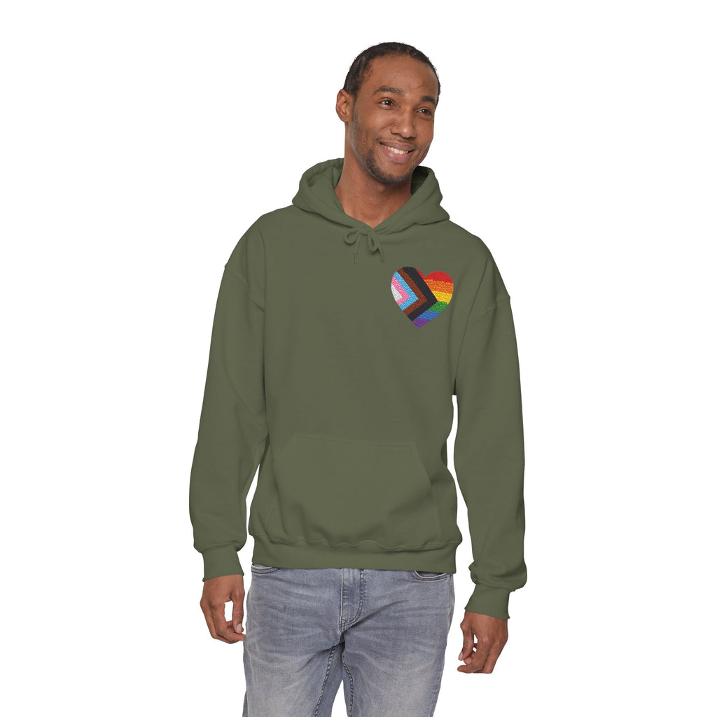 LGBTQIA Pride Heart Hoodie | Rainbow Pride Flag Heart Pullover