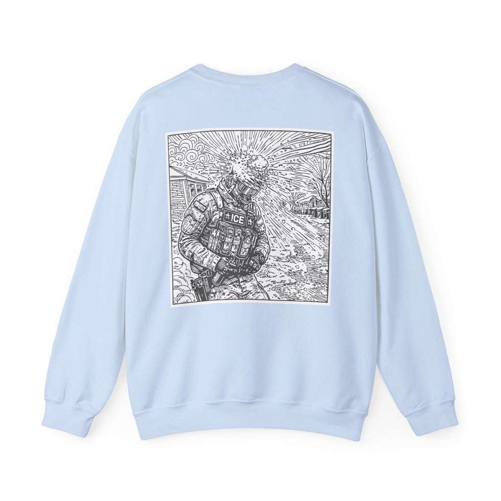 Resisting Ice One Snowball At A Time | Detailed Back Illustration Nailed With A Snowa