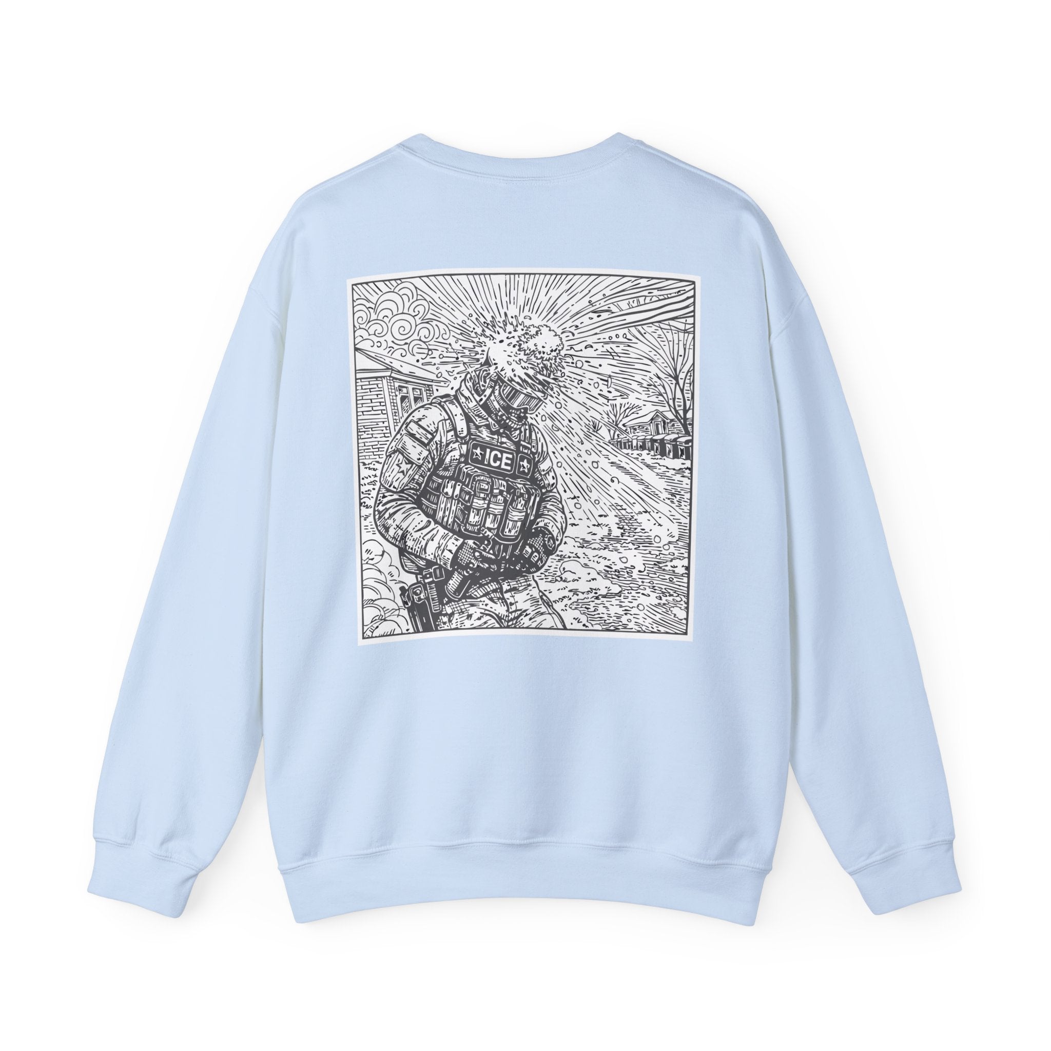 Resisting Ice One Snowball At A Time | Detailed Back Illustration Nailed With A Snowa