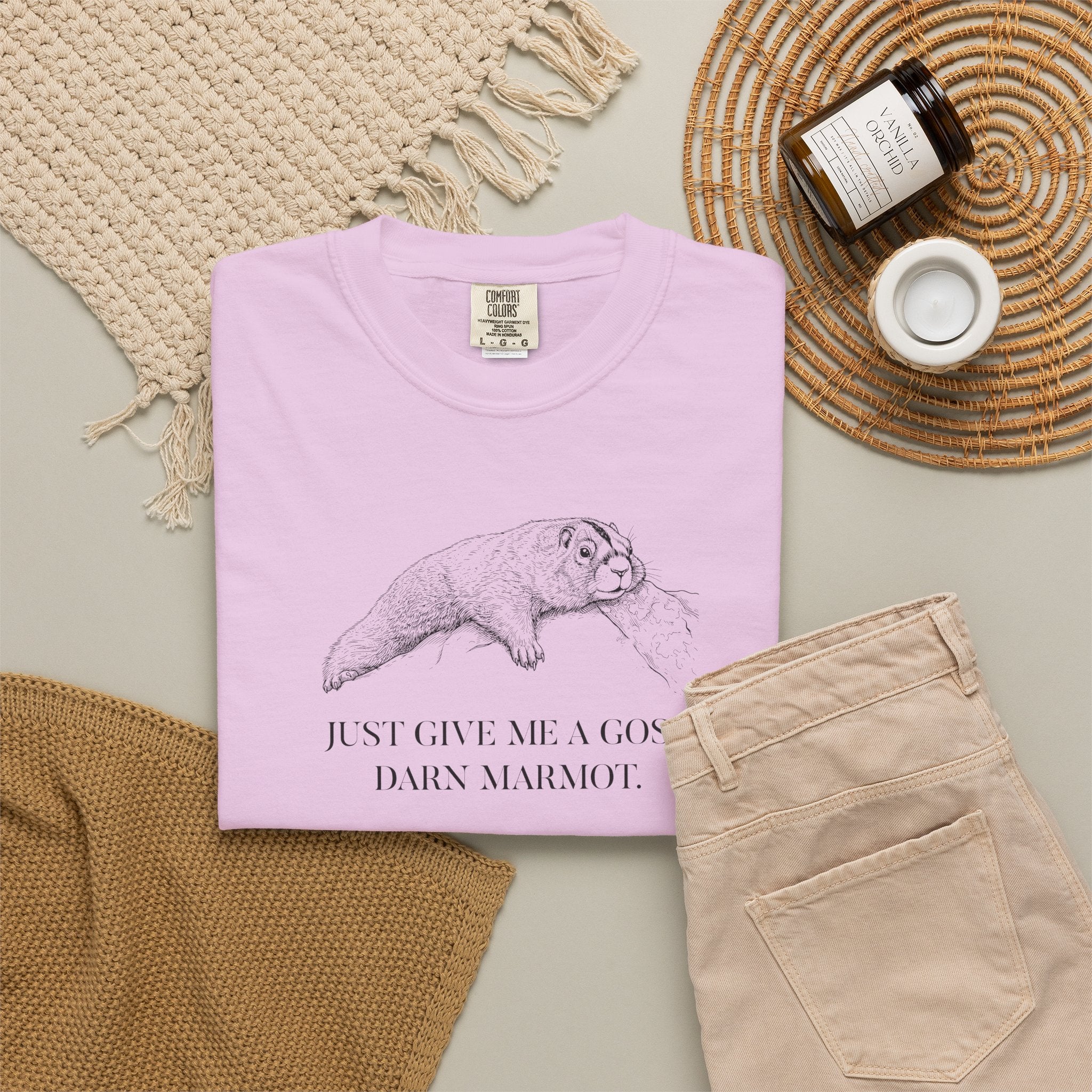 "Give Me A Darn Marmot" Tshirt | Animal Lover Humor Tee