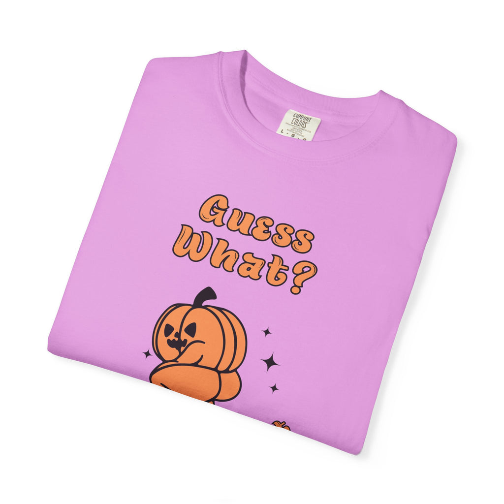 Halloween Pumpkin Shirt - "Guesss What? Pumpkin Butt" Cute Retro Graphic Tee