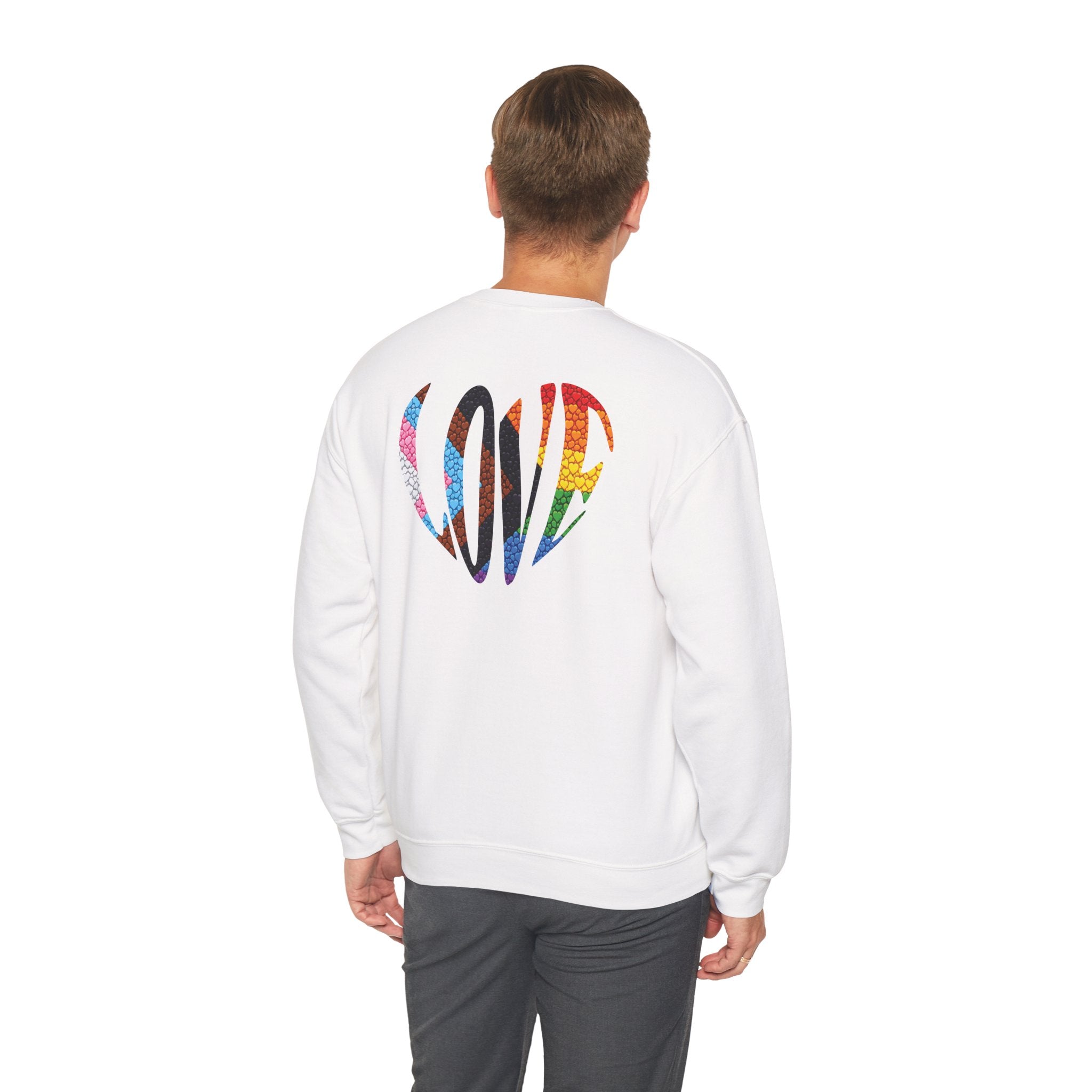 Rainbow Heart Pride Sweatshirt | Heart Graphic Crewneck