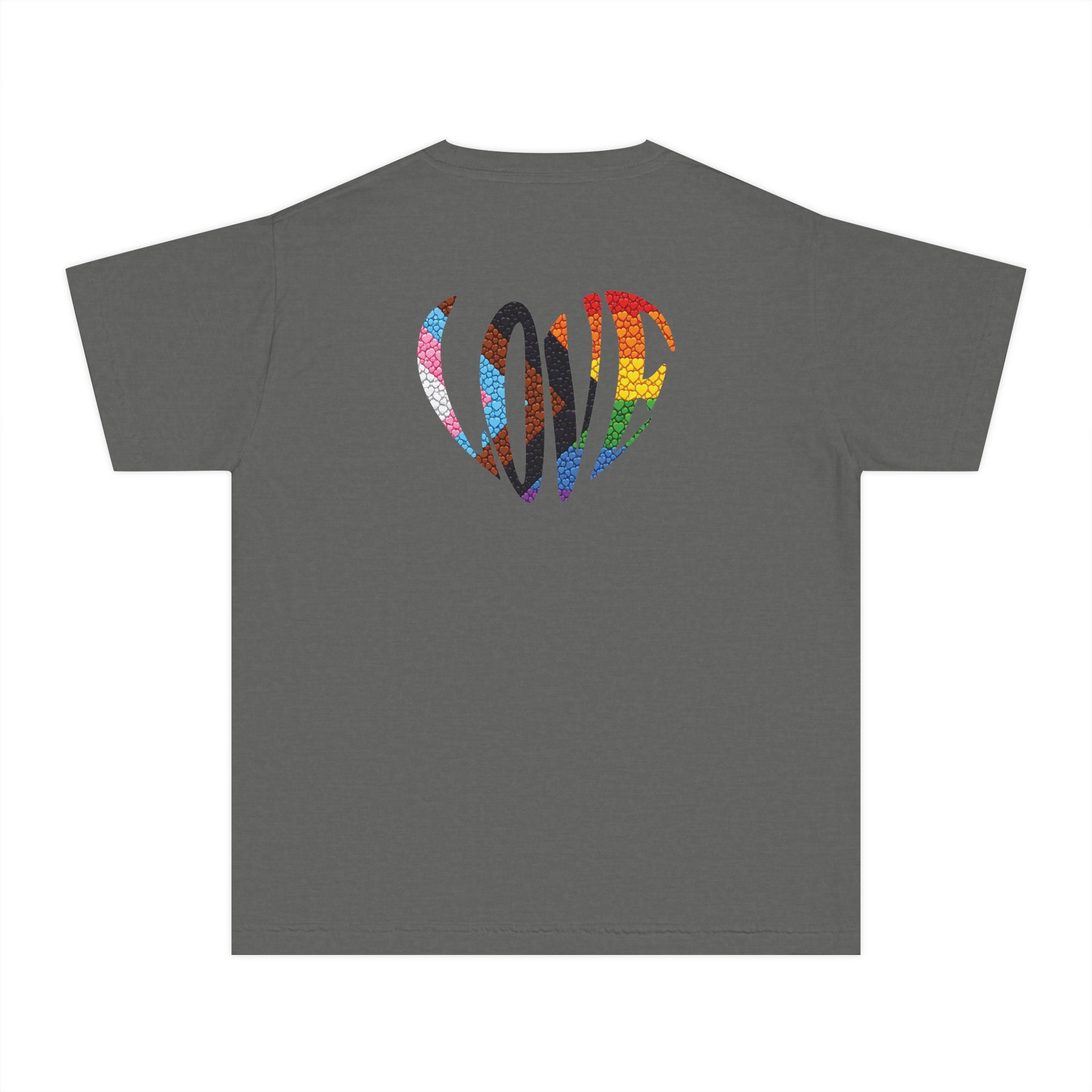 Love Heart Youth Tee | Pride Colors Heart Graphic