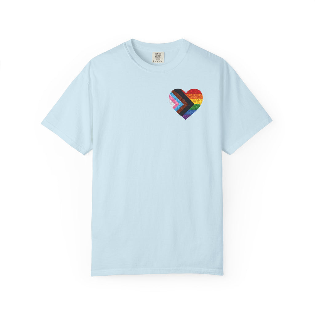 Pride Heart T-Shirt | Rainbow Striped Love Heart Tee