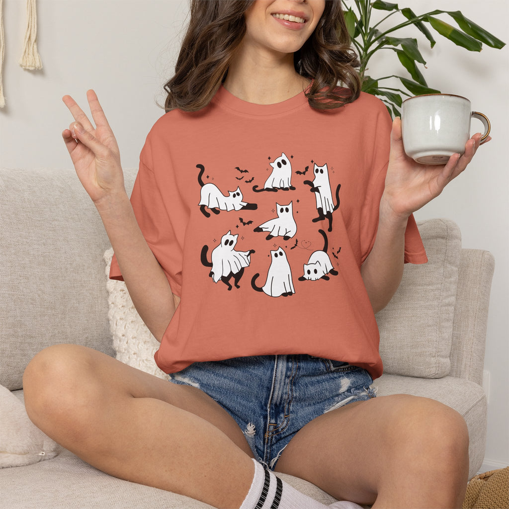 Ghost Cats & Bats Halloween TShirt