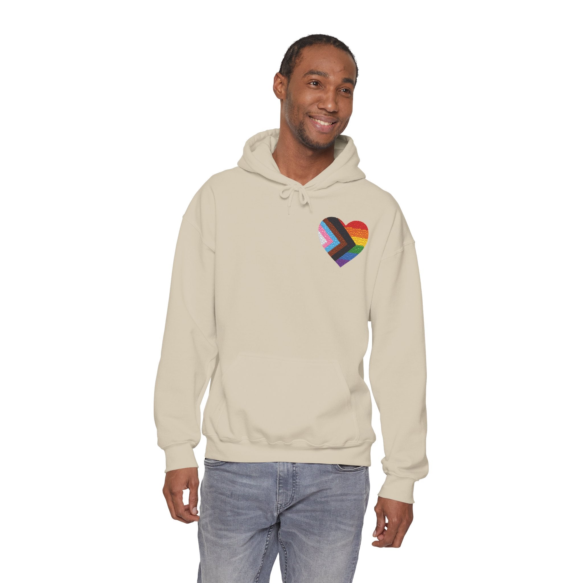 LGBTQIA Pride Heart Hoodie | Rainbow Pride Flag Heart Pullover