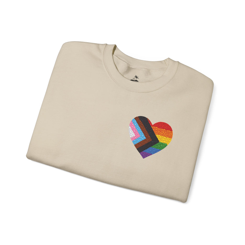 Rainbow Heart Pride Sweatshirt | Heart Graphic Crewneck