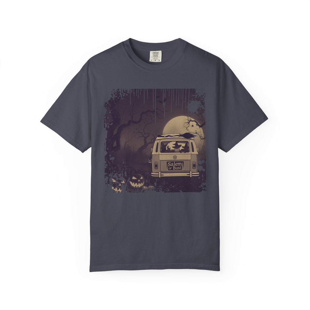 Spooky Retro Camper Van Graphic Tee — Halloween Witch Tshirt