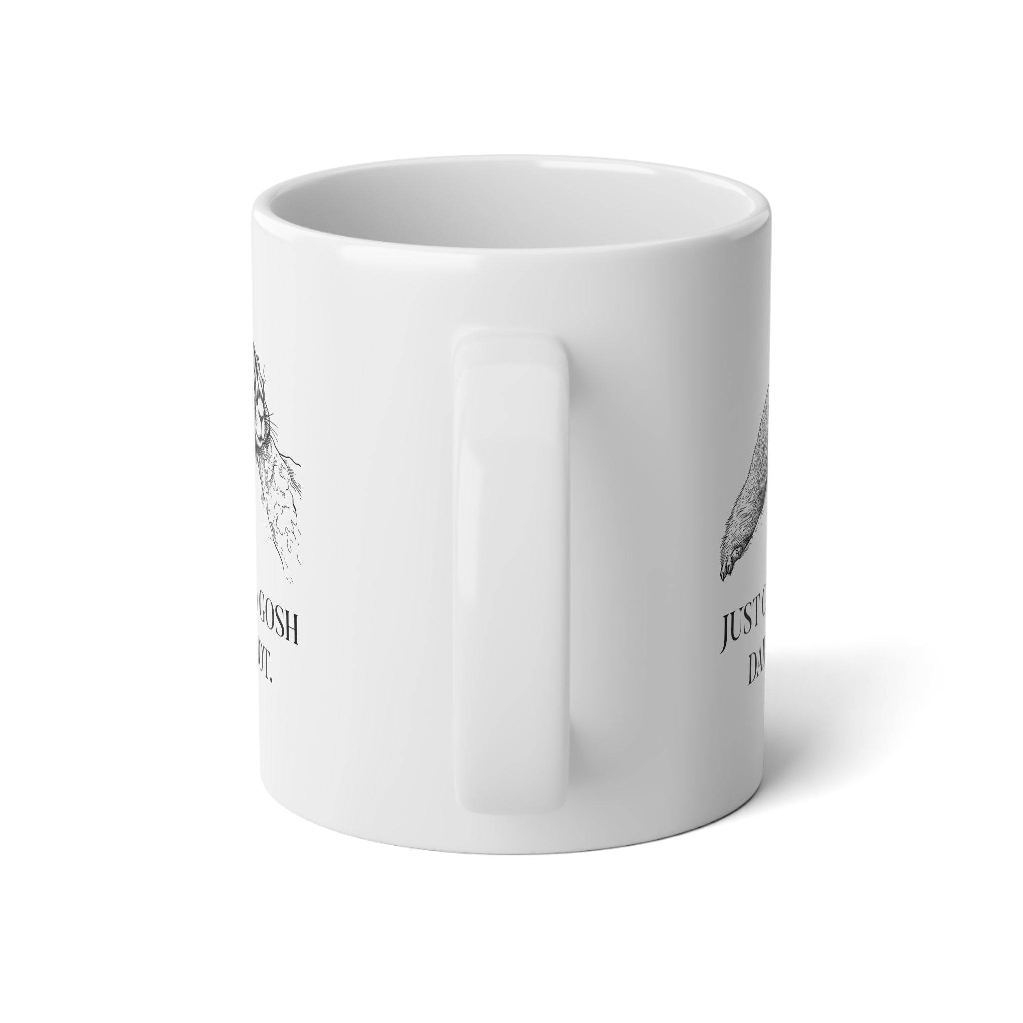 Marmot Pun Jumbo 20 oz mug | "Just Give Me a Gosh Darn Marmot."