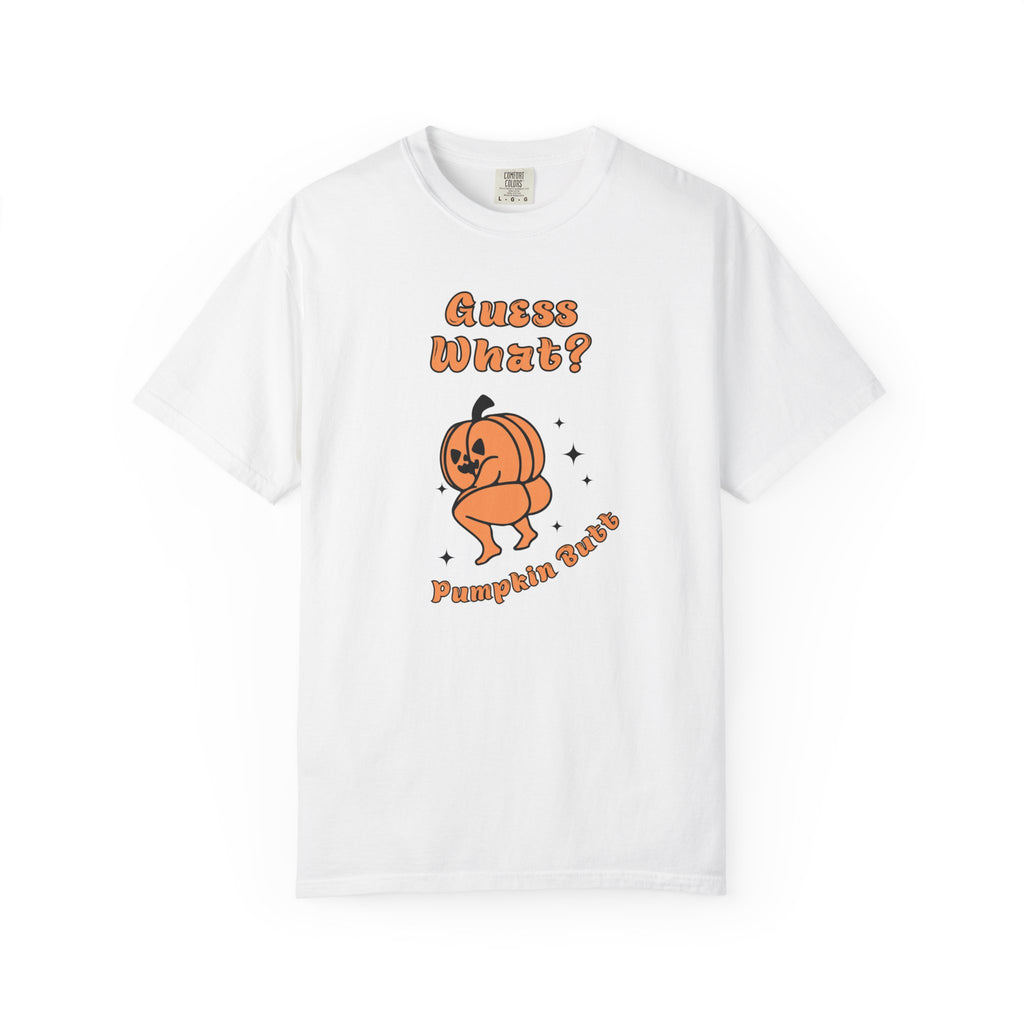 Halloween Pumpkin Shirt - "Guesss What? Pumpkin Butt" Cute Retro Graphic Tee