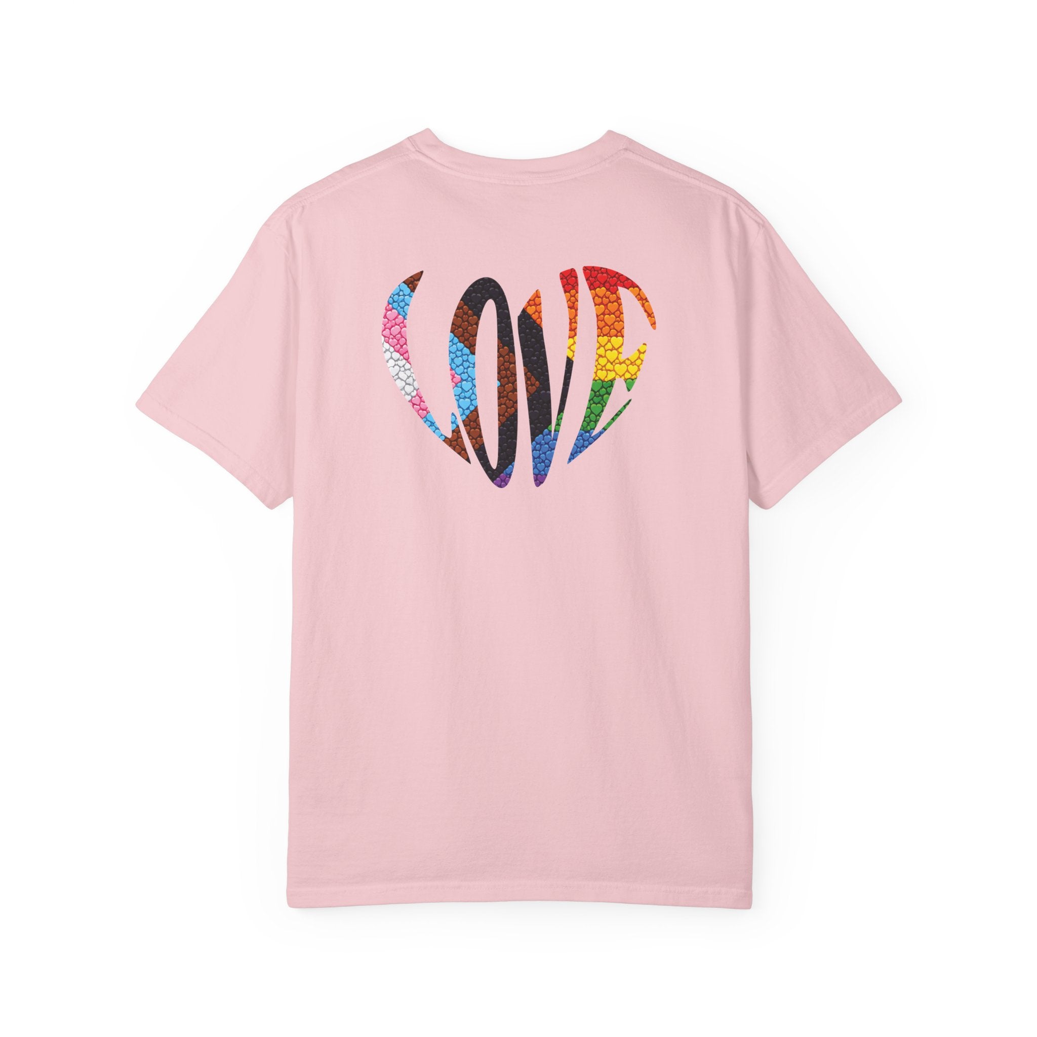 Pride Heart T-Shirt | Rainbow Striped Love Heart Tee