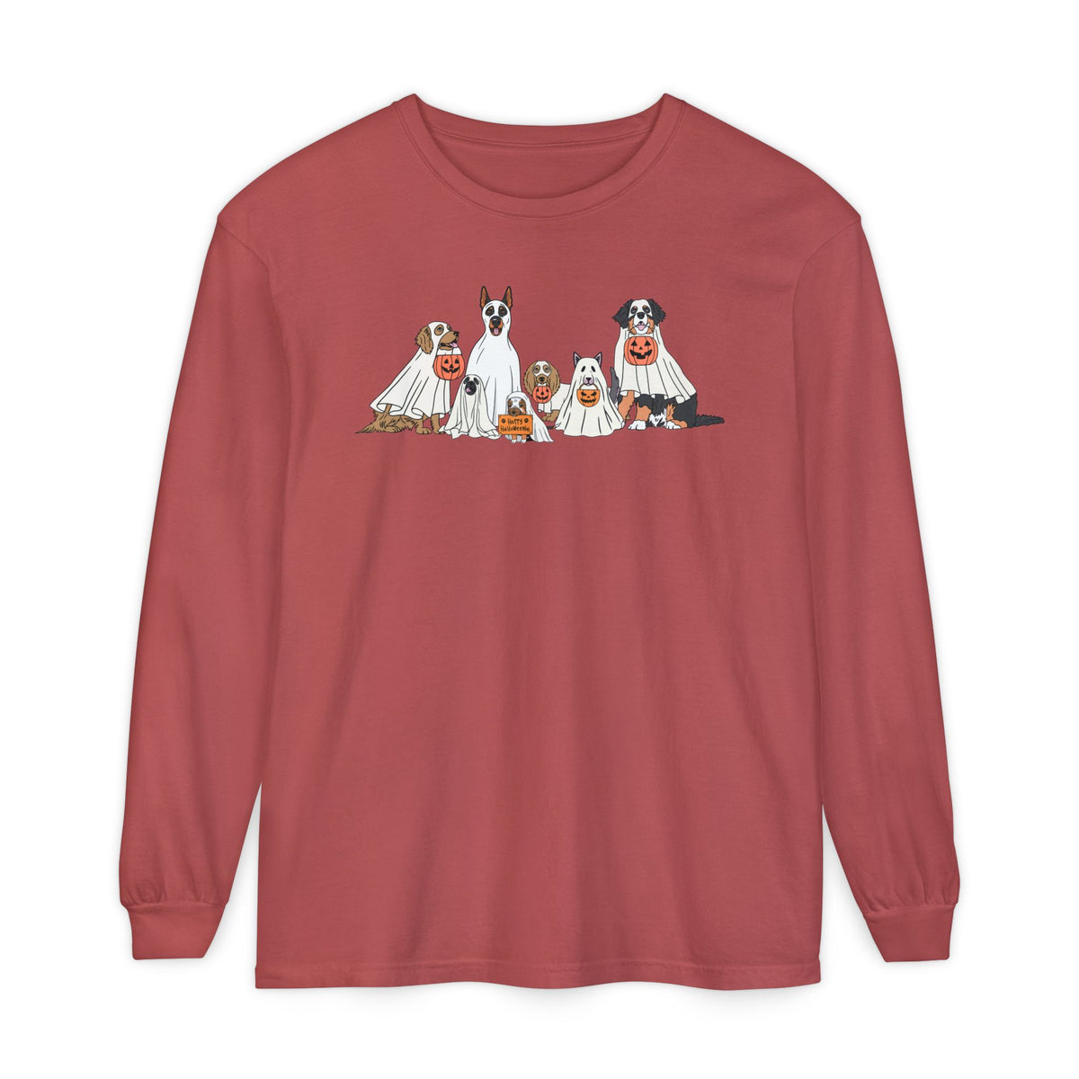 Halloween Ghost Dogs Long Sleeve Tshirt | Fun Holiday original design Long Sleeve