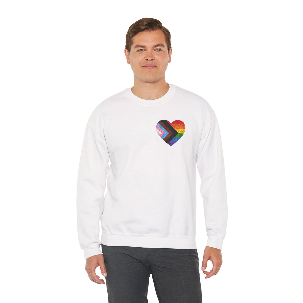 Rainbow Heart Pride Sweatshirt | Heart Graphic Crewneck