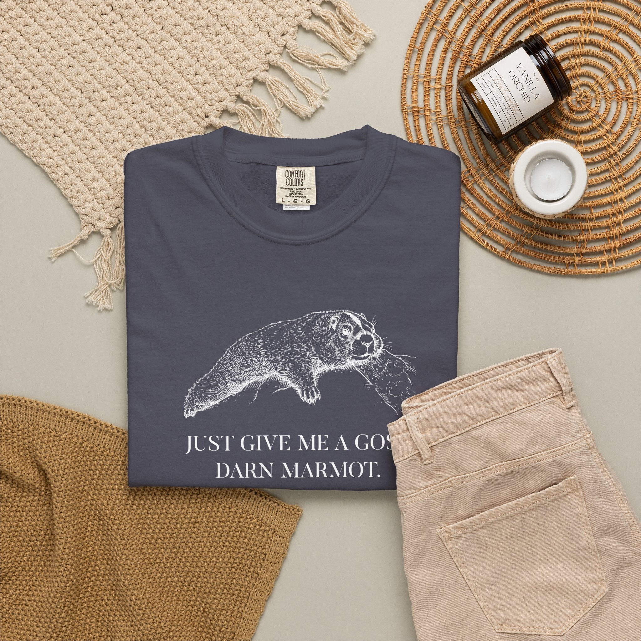 "Give Me A Darn Marmot" Tshirt | Animal Lover Humor Tee