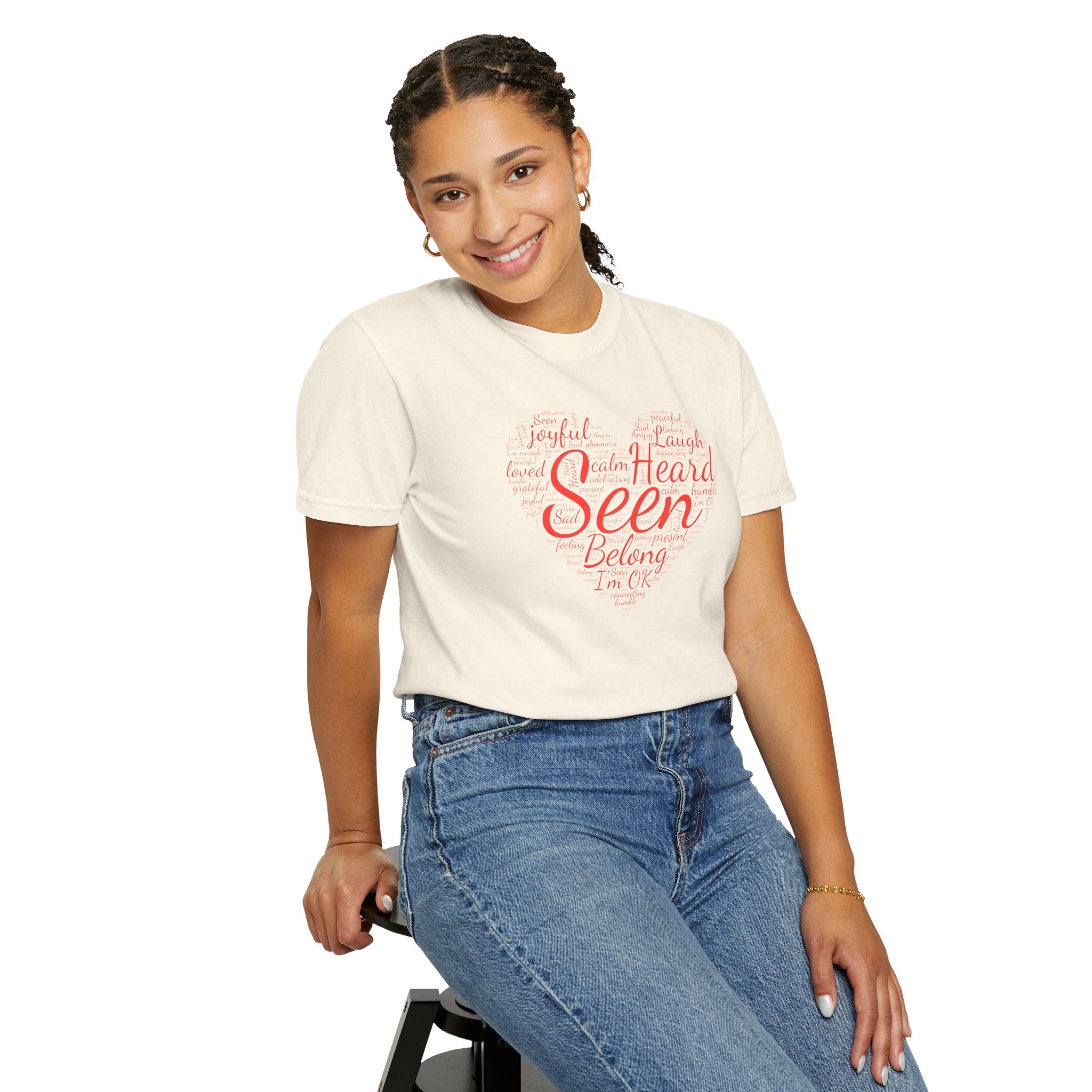 Seen Heart Tee | Support Mental Health Awareness Top | Belonging Tshirt