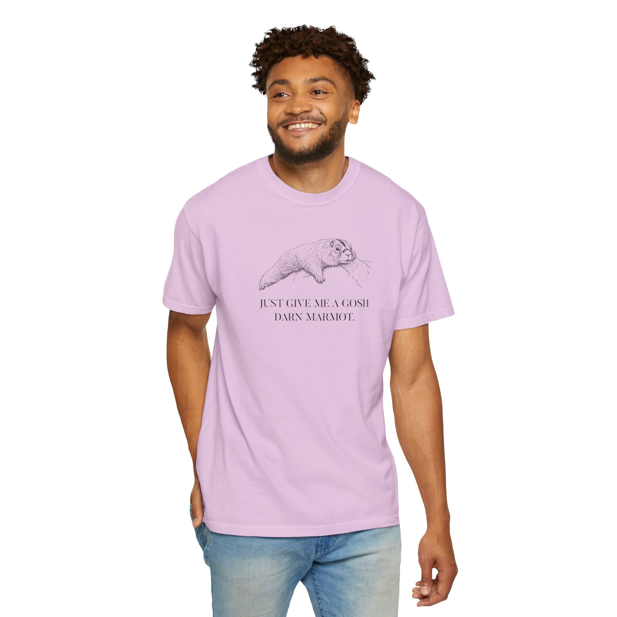 "Give Me A Darn Marmot" Tshirt | Animal Lover Humor Tee