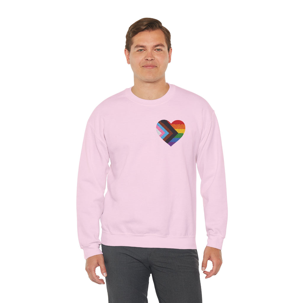 Rainbow Heart Pride Sweatshirt | Heart Graphic Crewneck