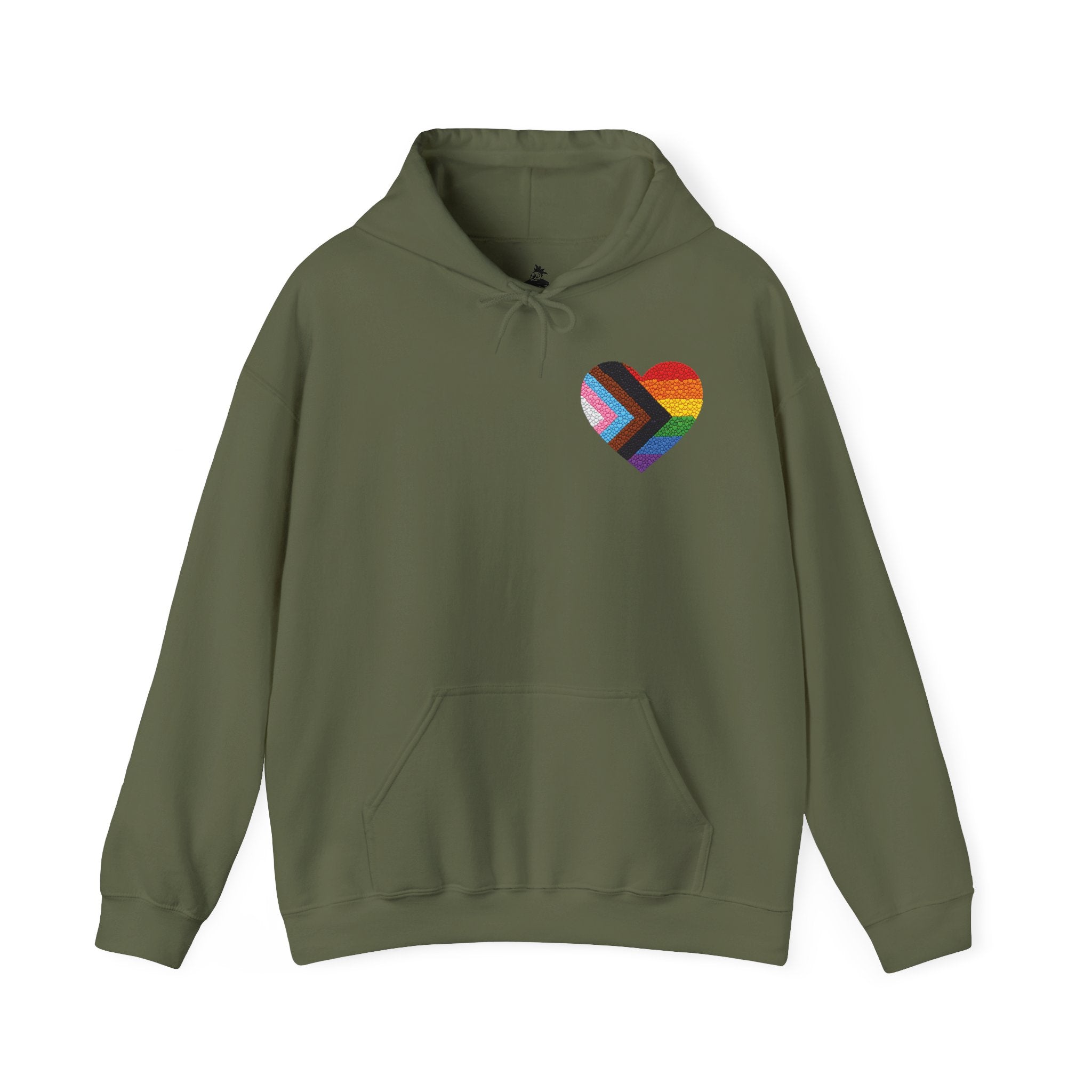 LGBTQIA Pride Heart Hoodie | Rainbow Pride Flag Heart Pullover