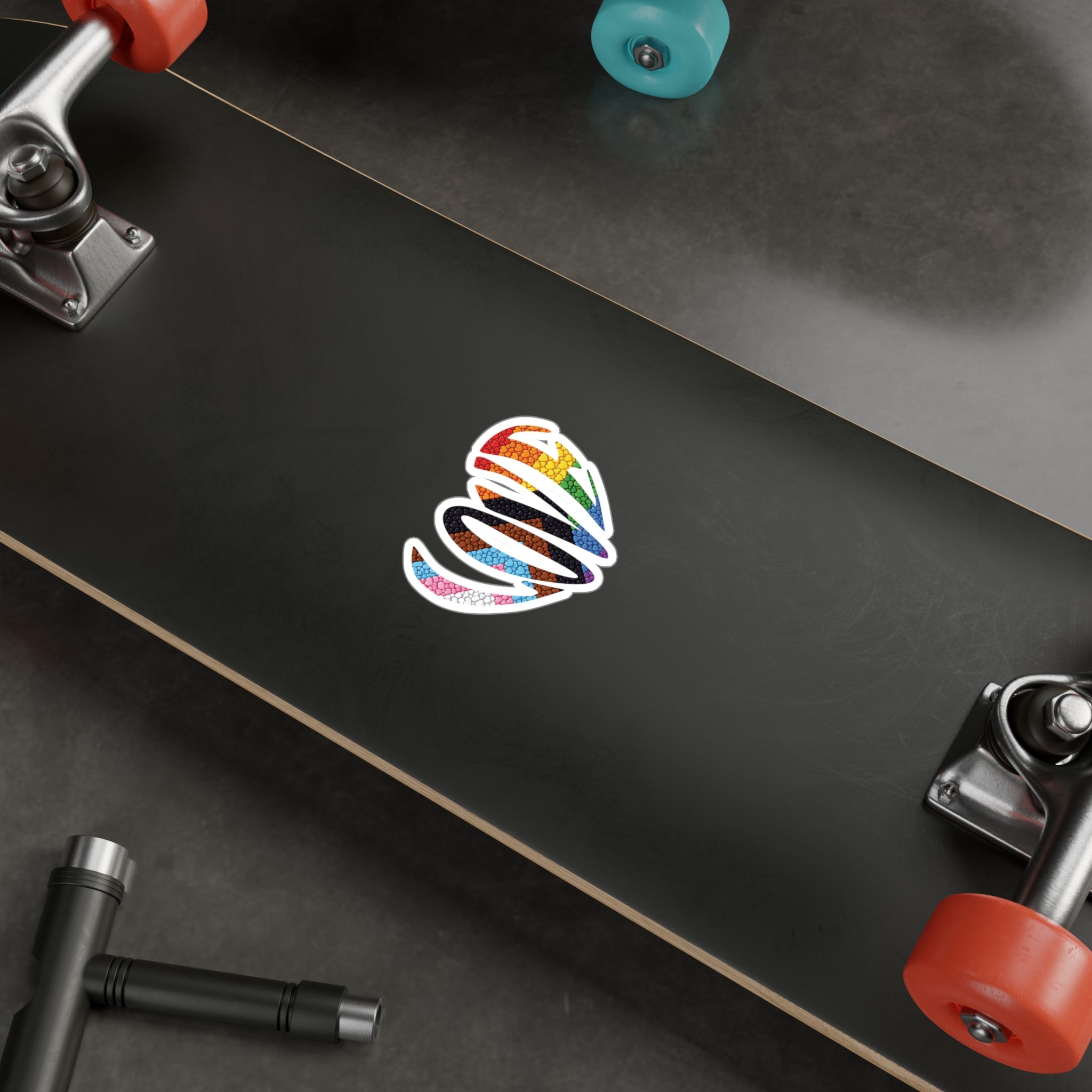 Pride Love Heart Sticker | Kiss-Cut Vinyl Decal