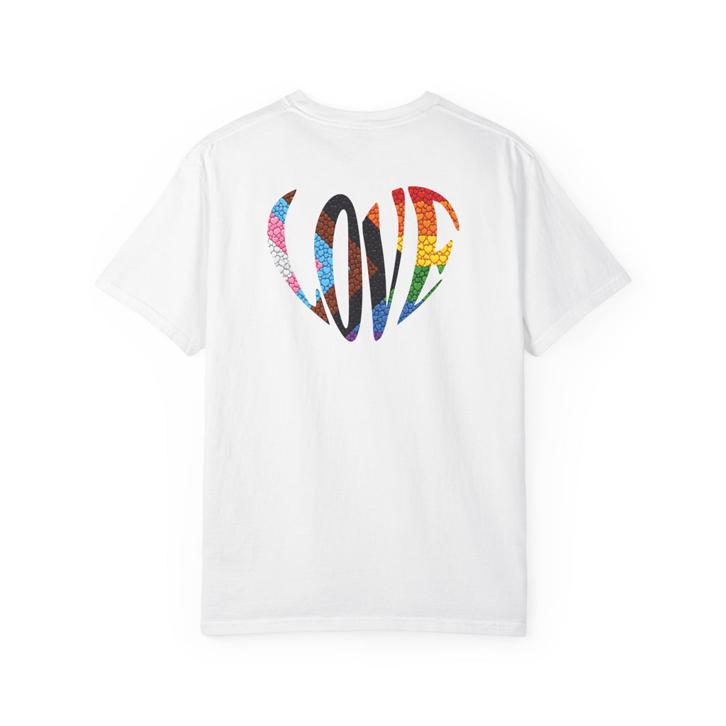 Pride Heart T-Shirt | Rainbow Striped Love Heart Tee
