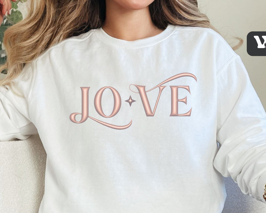 Feel the Love Sweatshirt | Calligraphy Valentines Love Sweatshirt | Bride gift| Brides Maid gift | Love sweatshirt