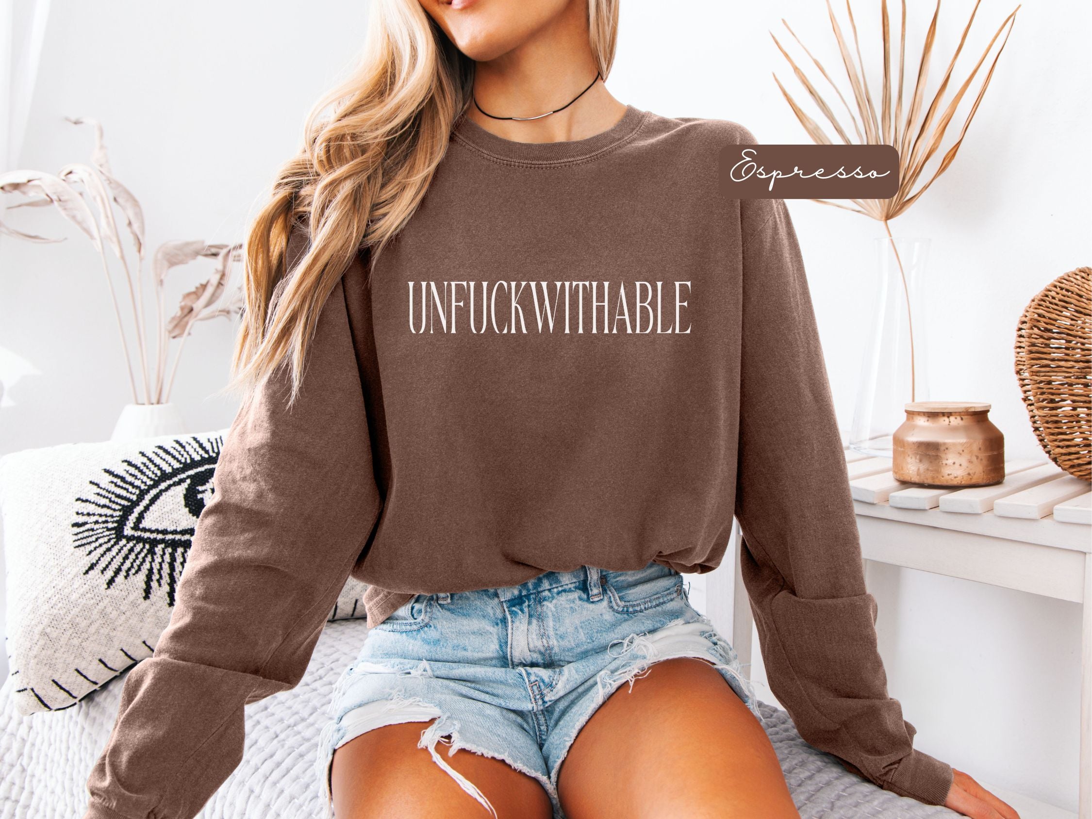 UNFUCKWITHABLE Long Sleeve graphic T-Shirt | Bold Statement Tee