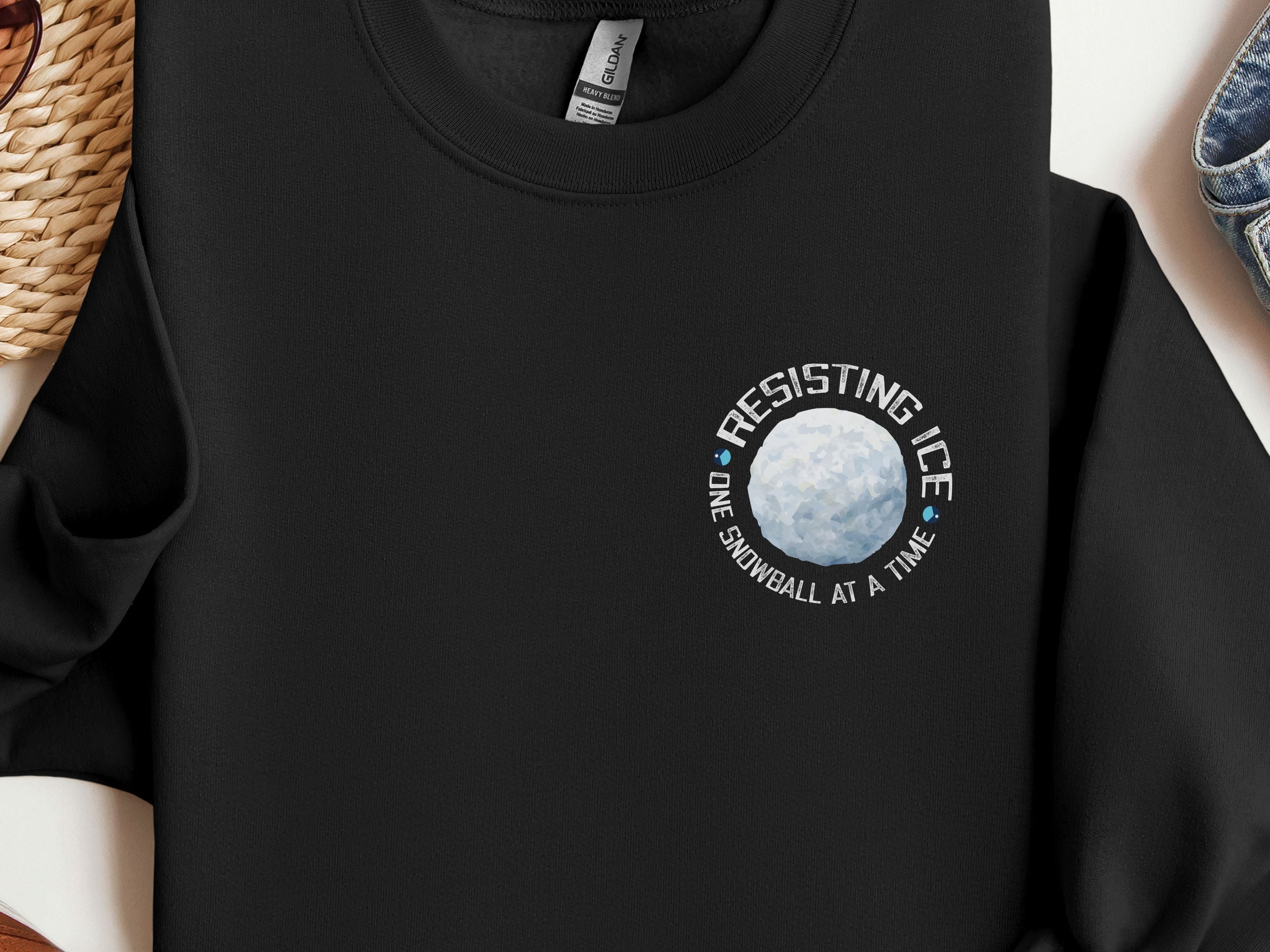 Resisting Ice One Snowball At A Time | Detailed Back Illustration Nailed With A Snowa