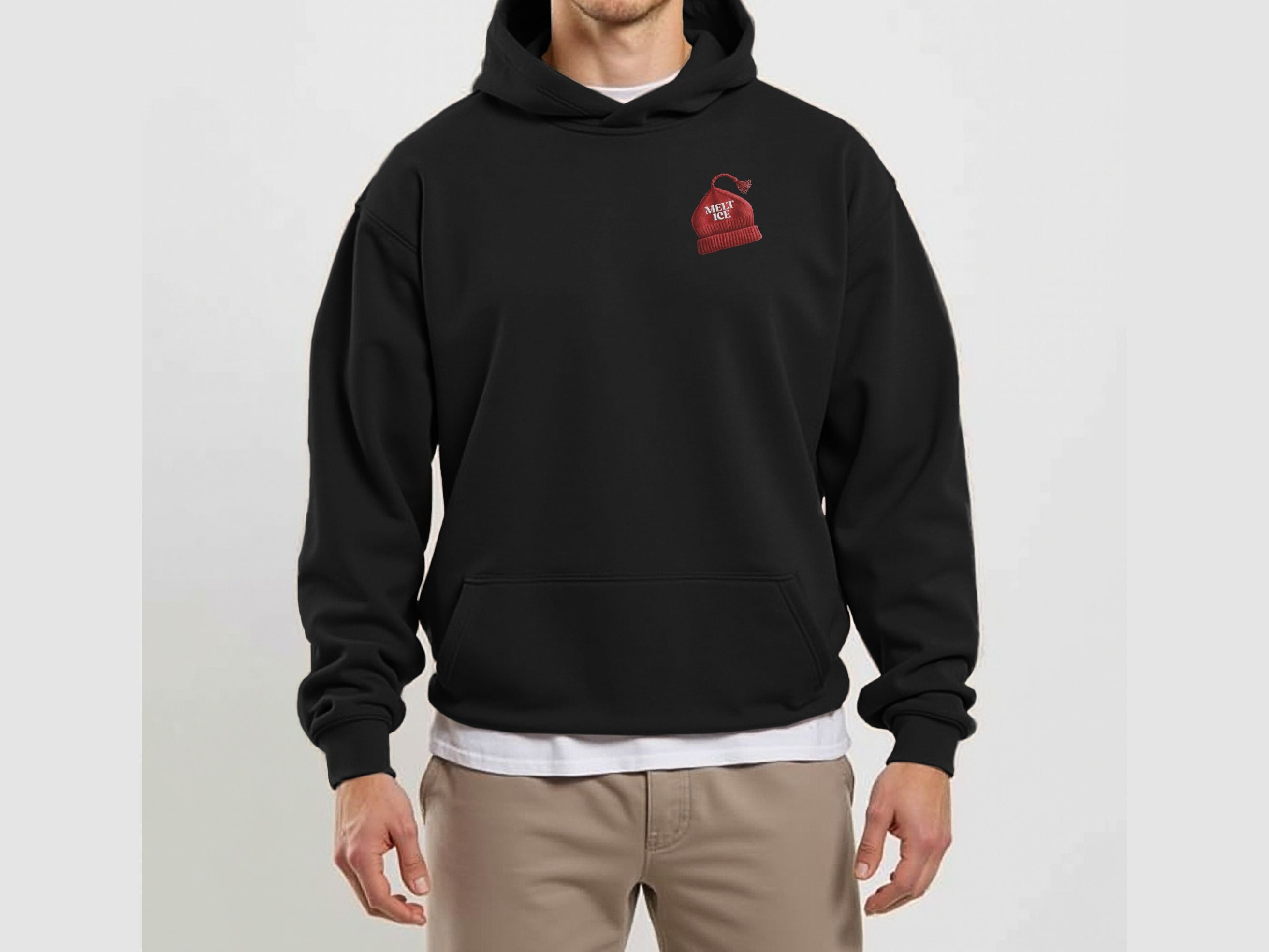 Melt Ice Red Beanie Hoodie | Resistance Sweatshirt