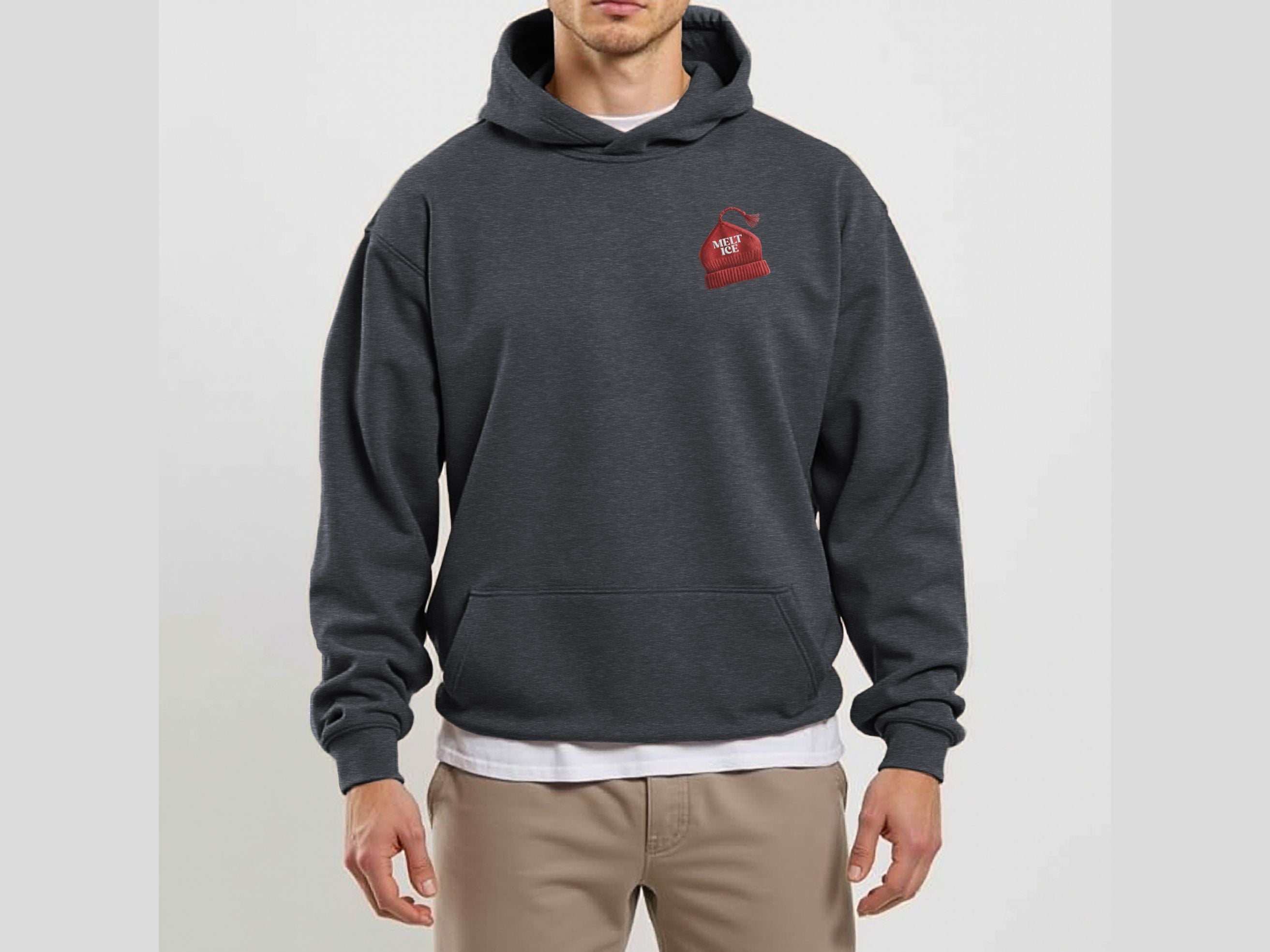 Melt Ice Red Beanie Hoodie | Resistance Sweatshirt