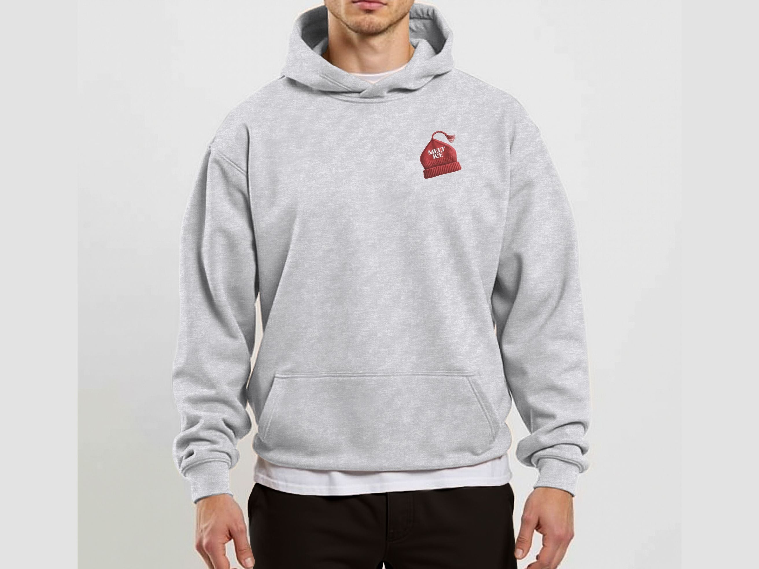 Melt Ice Red Beanie Hoodie | Resistance Sweatshirt